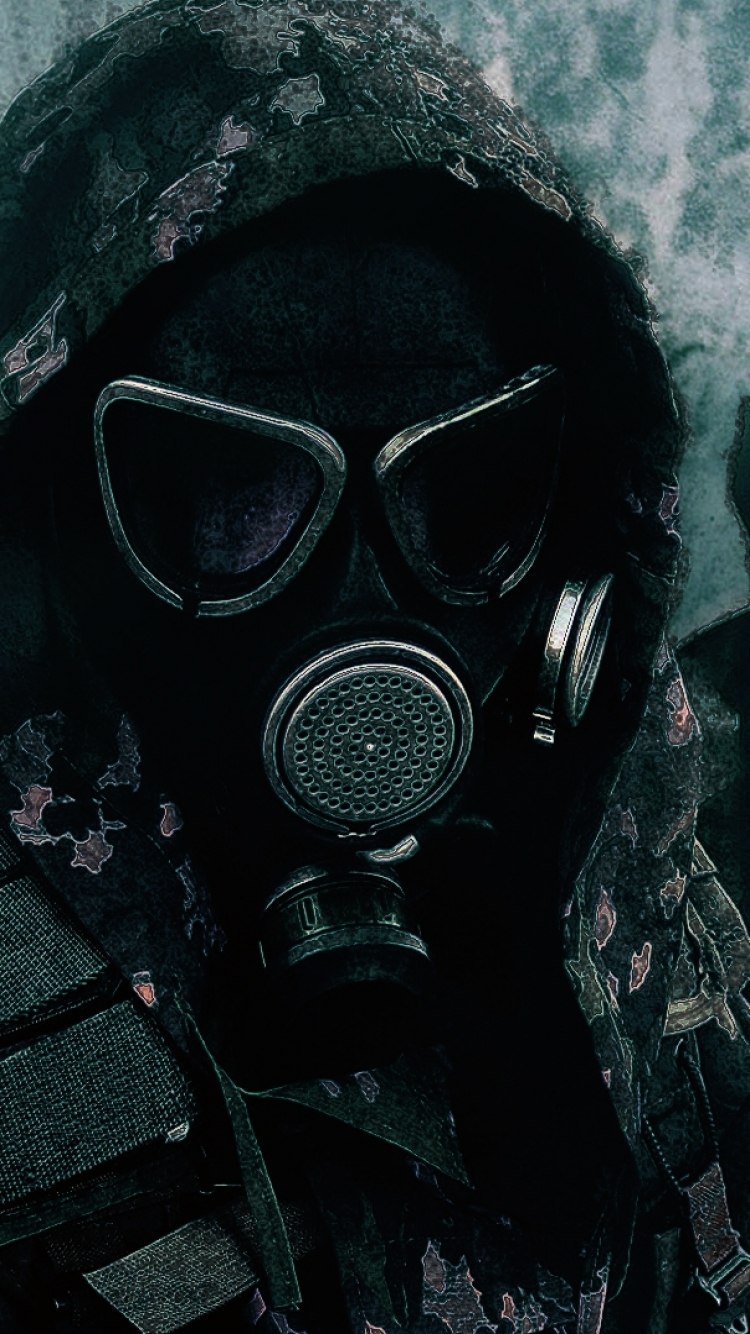 Gas Mask iPhone Wallpaper