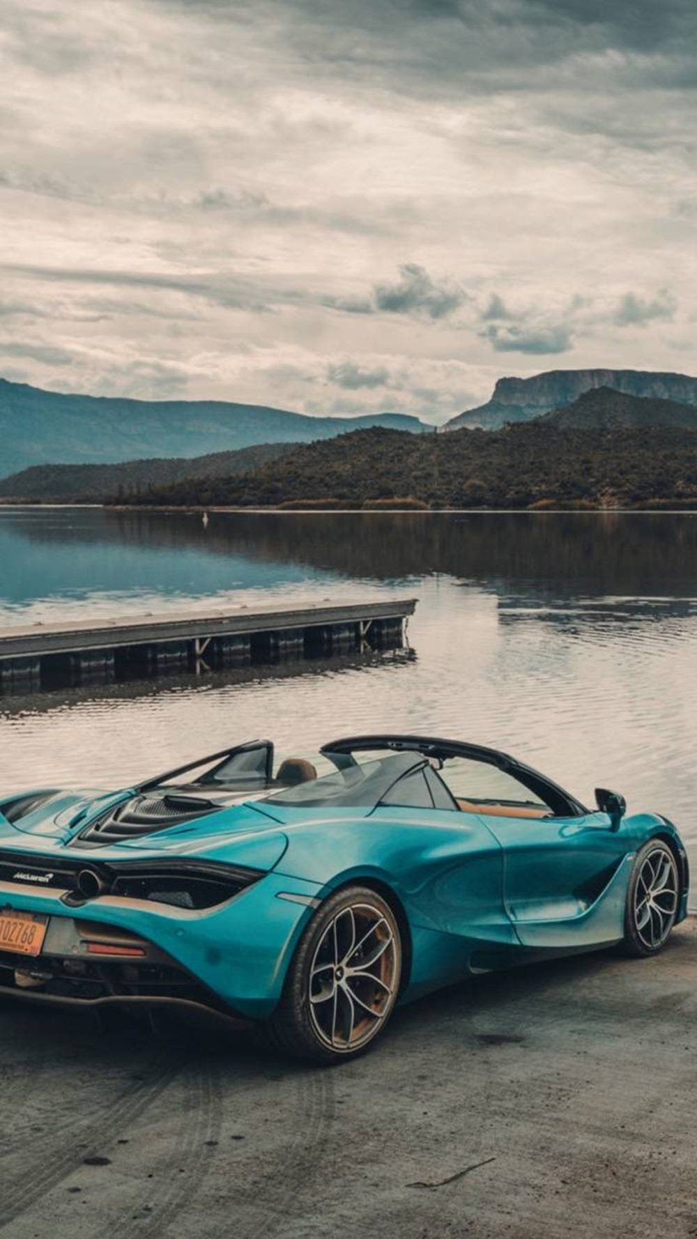 Download McLaren 720S Blue Car By Lake