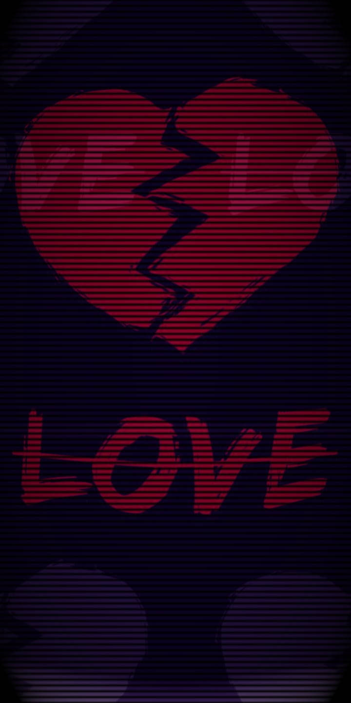 Broken Heart Black Wallpaper