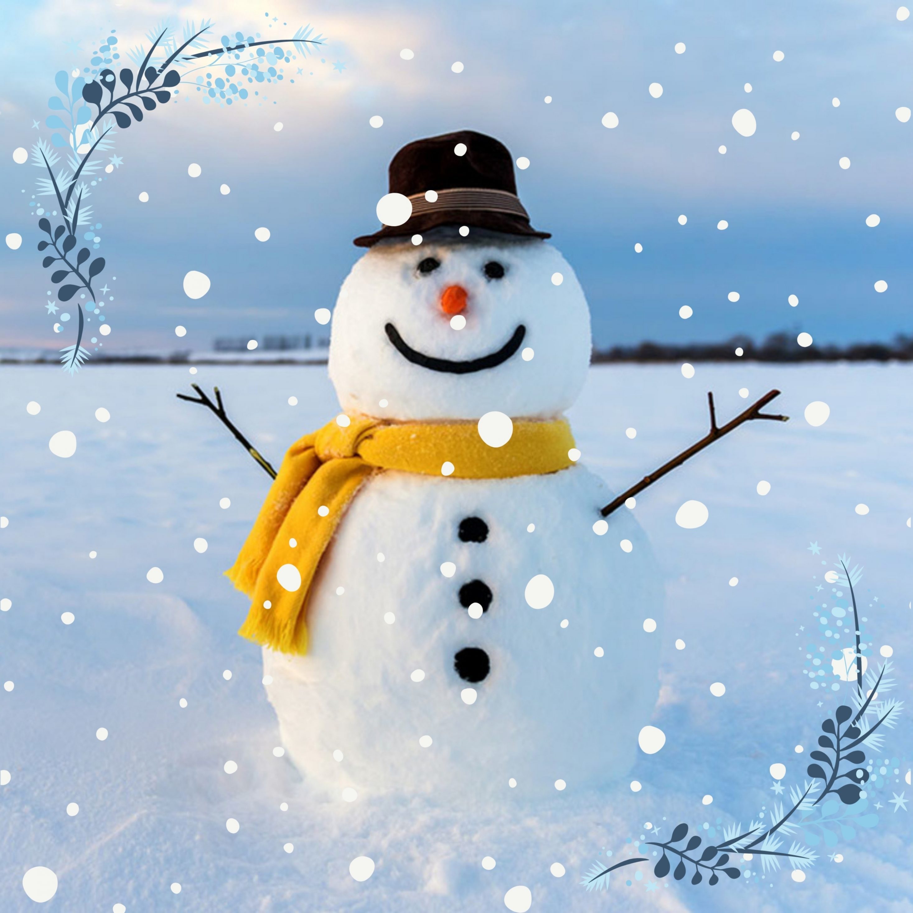 Snowman Winter iPad Wallpaper iPad