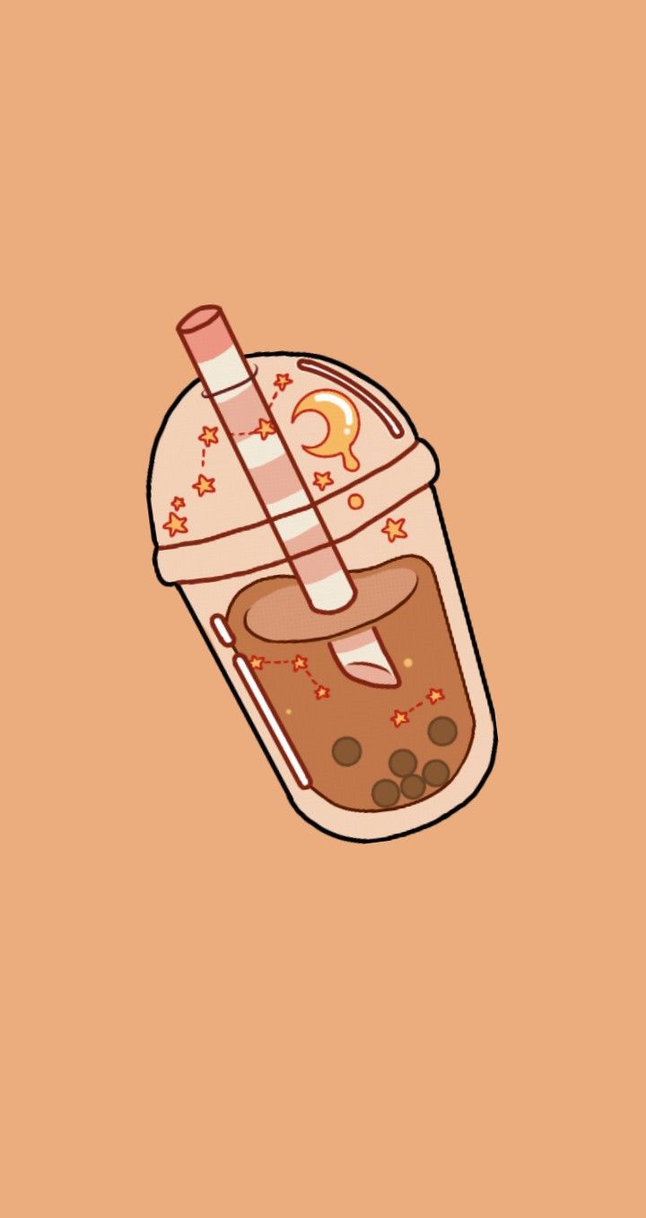 Wallpaper boba aesthetic. Cute