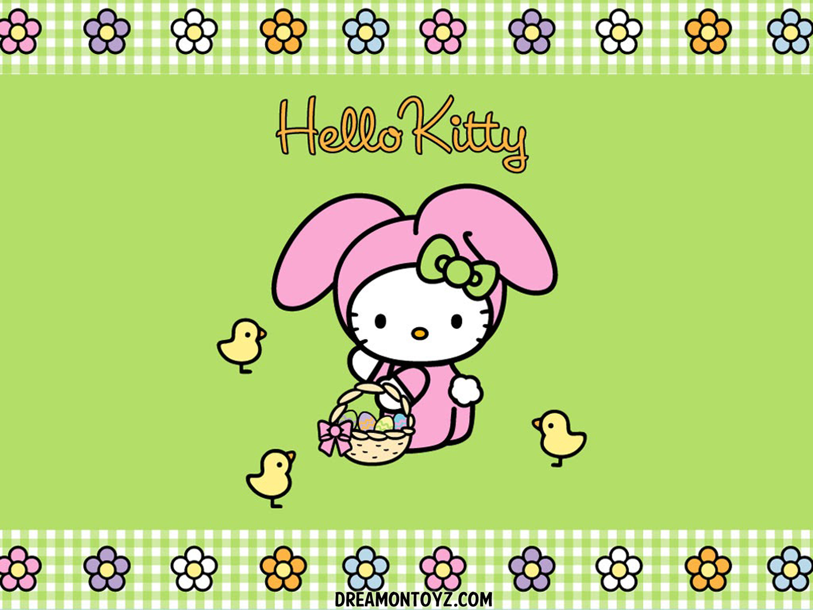 Hello Kitty Easter background