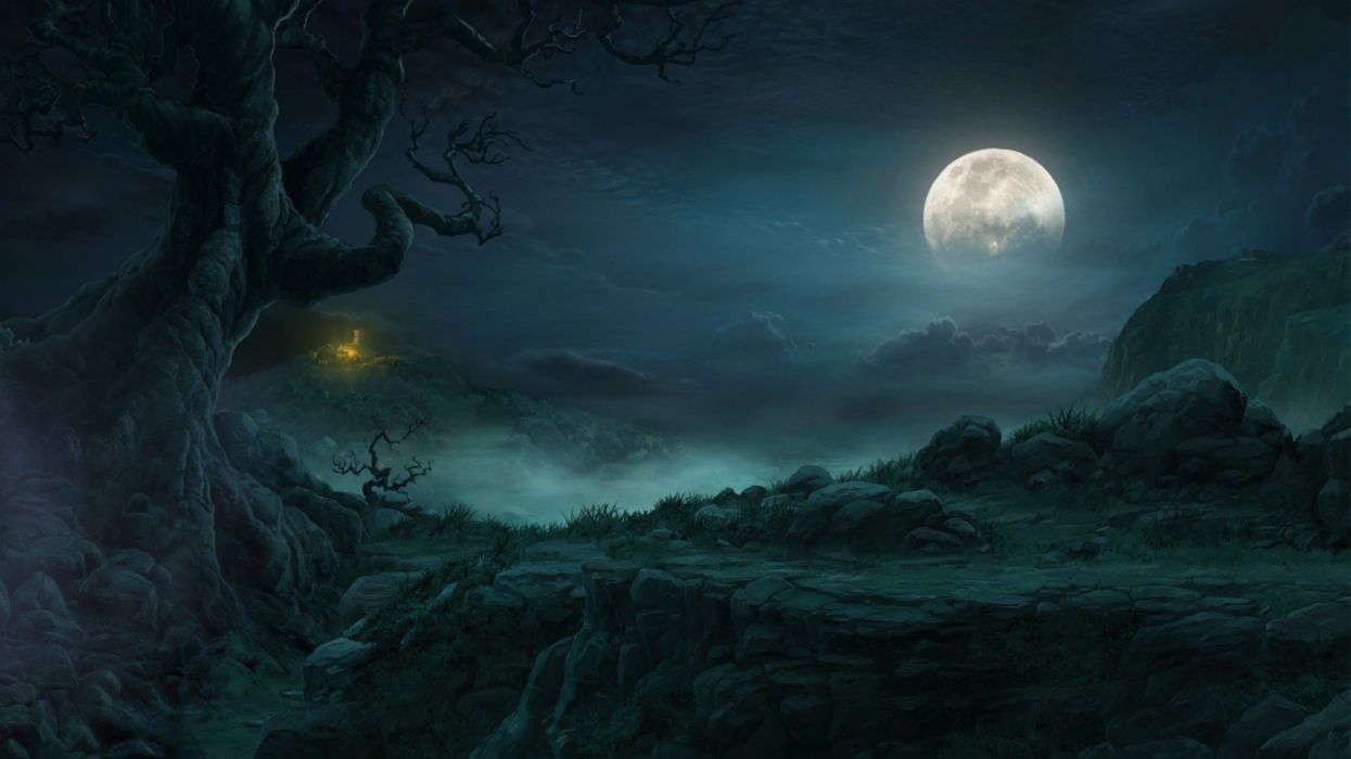 Video games landscapes Moon artwork