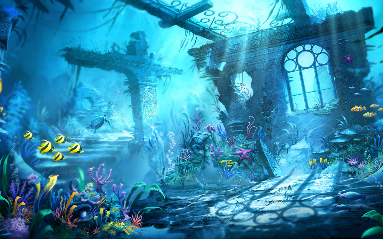 Image Trine Underwater world Ruins Games