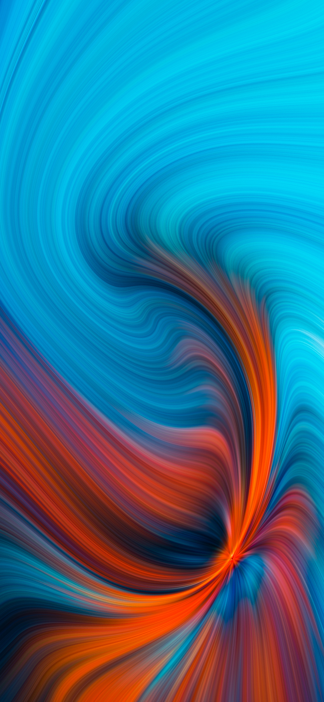 Blue Orange Hole 4k iPhone XS