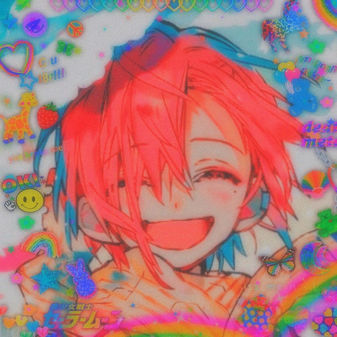 tbhk mitsuba icon. Glitchcore anime