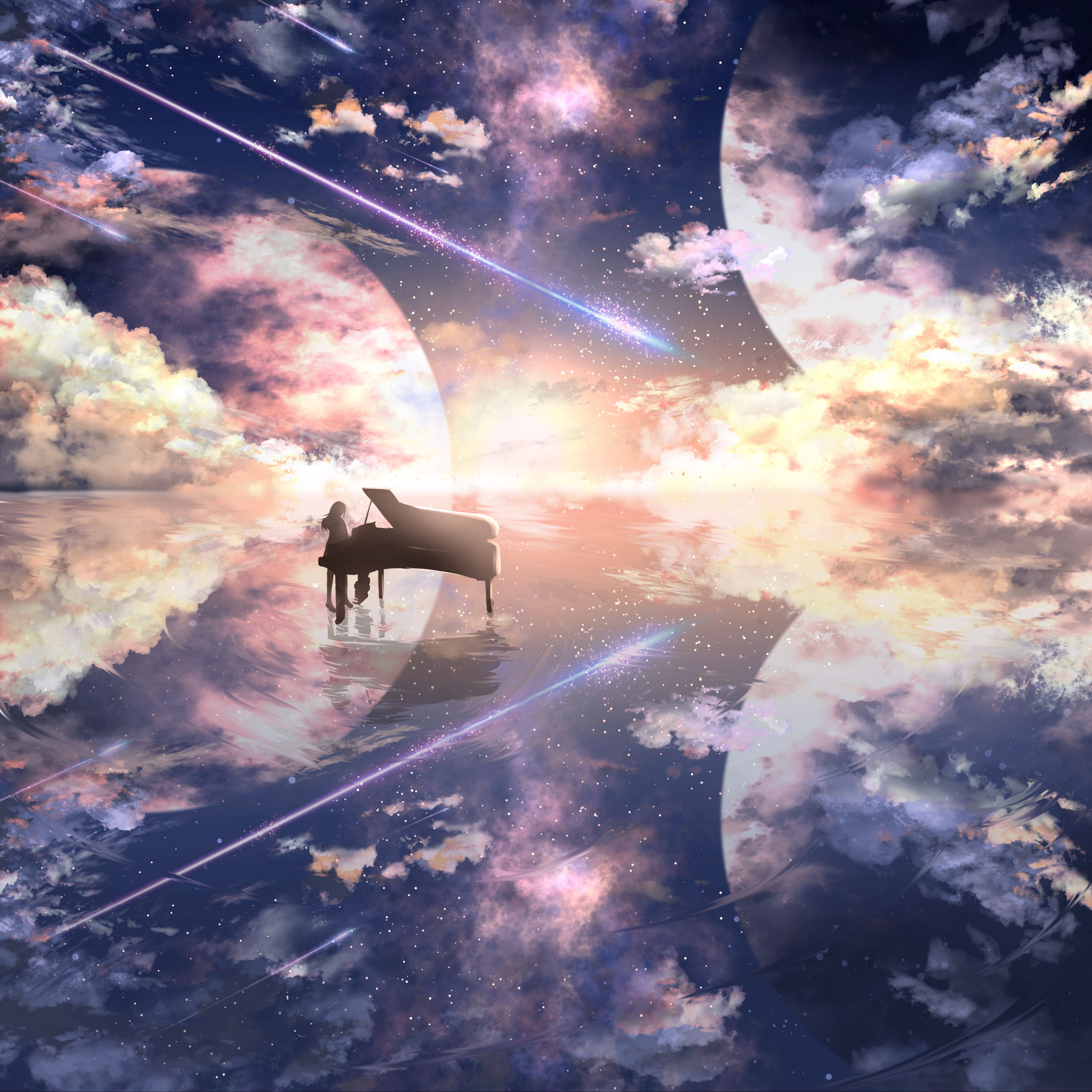 Download wallpaper 3415x3415 piano