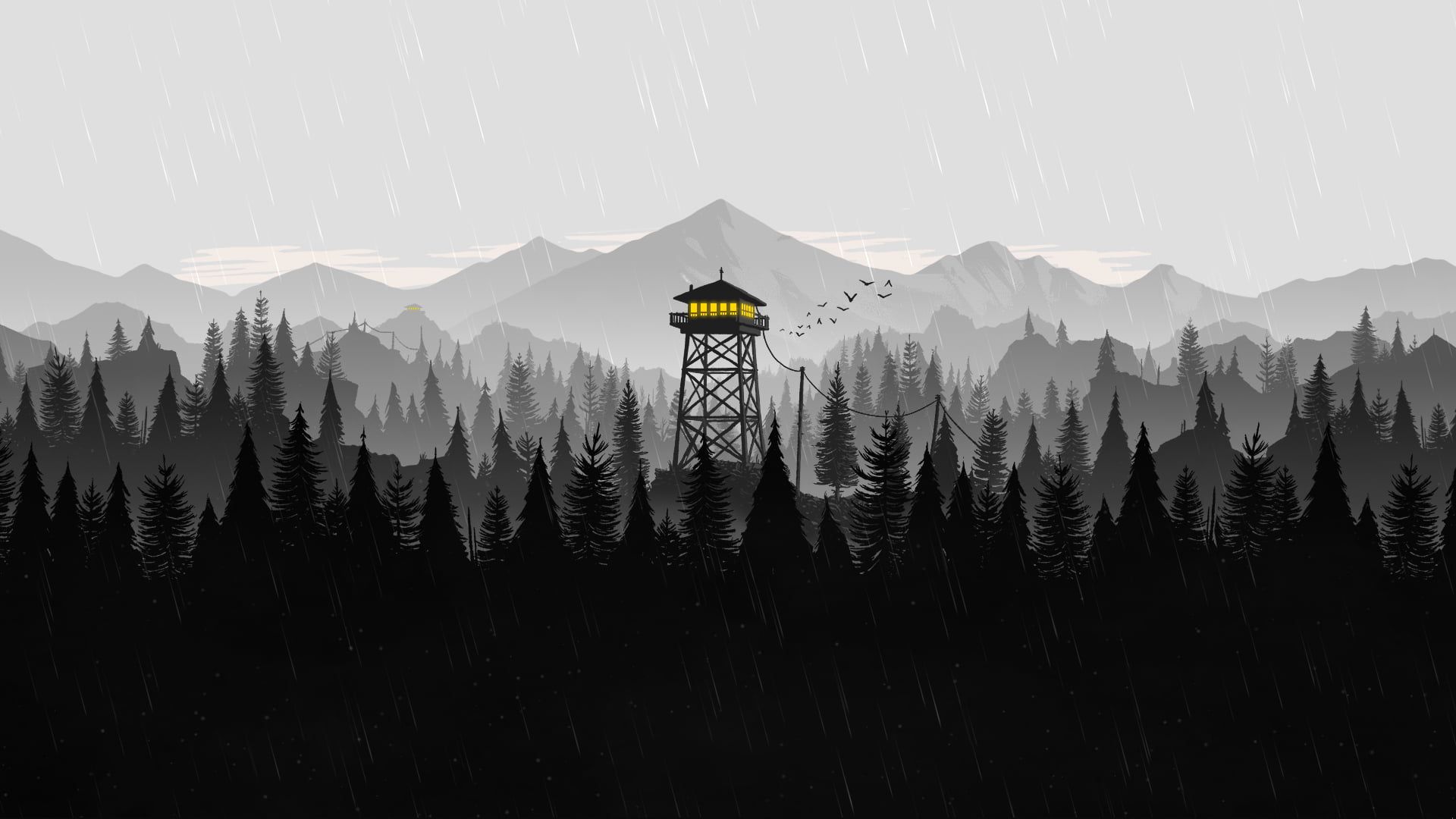 Firewatch video game art #minimalism