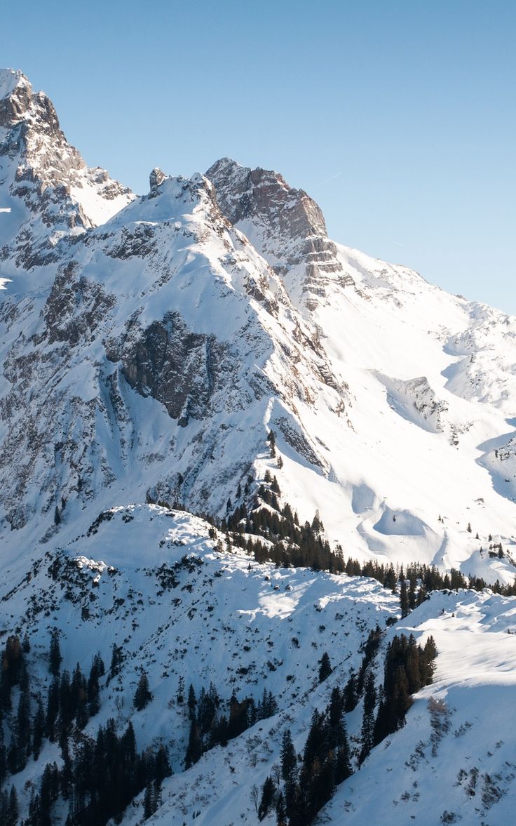 Wallpaper mountains mountain range snow