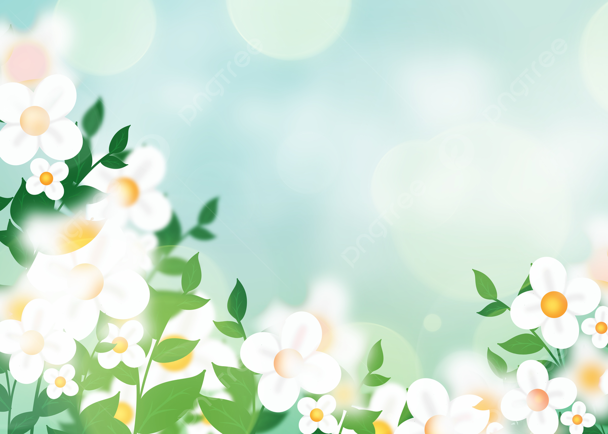 Spring White Floral Background, Desktop