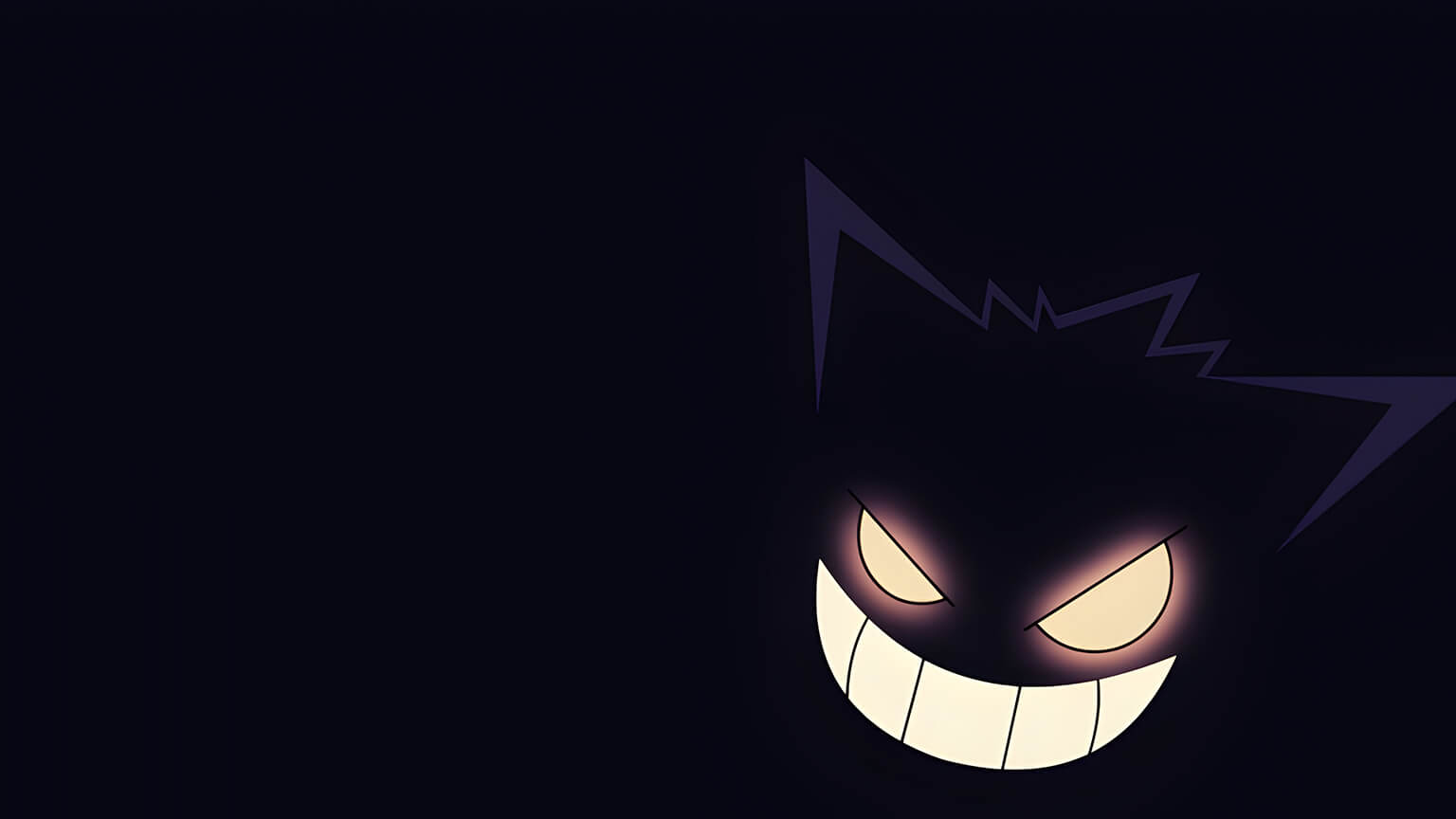 Pokemon Gengar with Glowing Eyes Dark