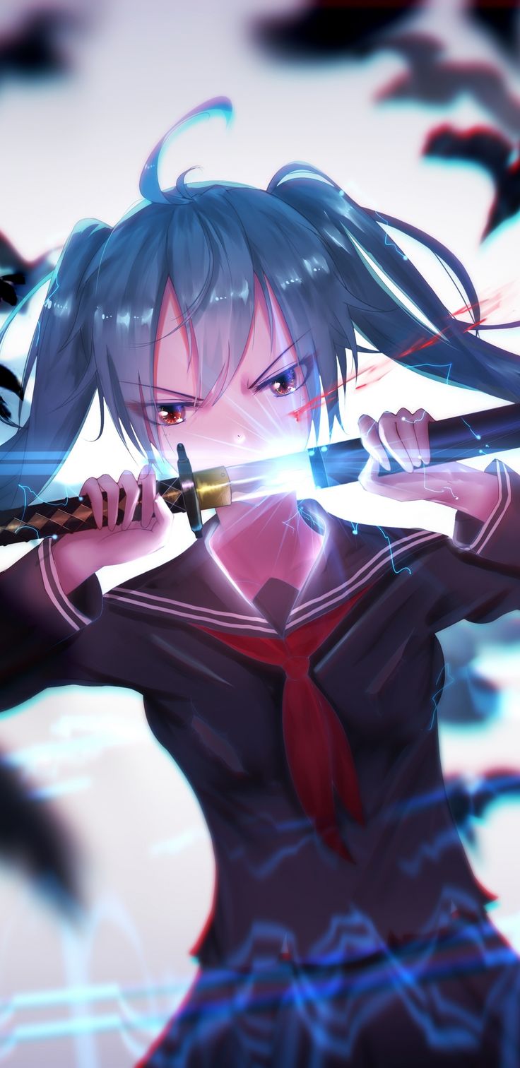 Warrior, angry, Hatsune Miku, art