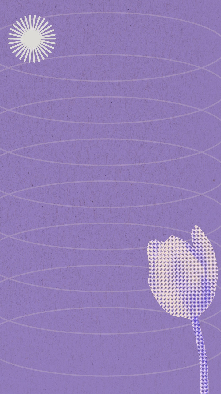 Retro flower iPhone wallpaper, halftone