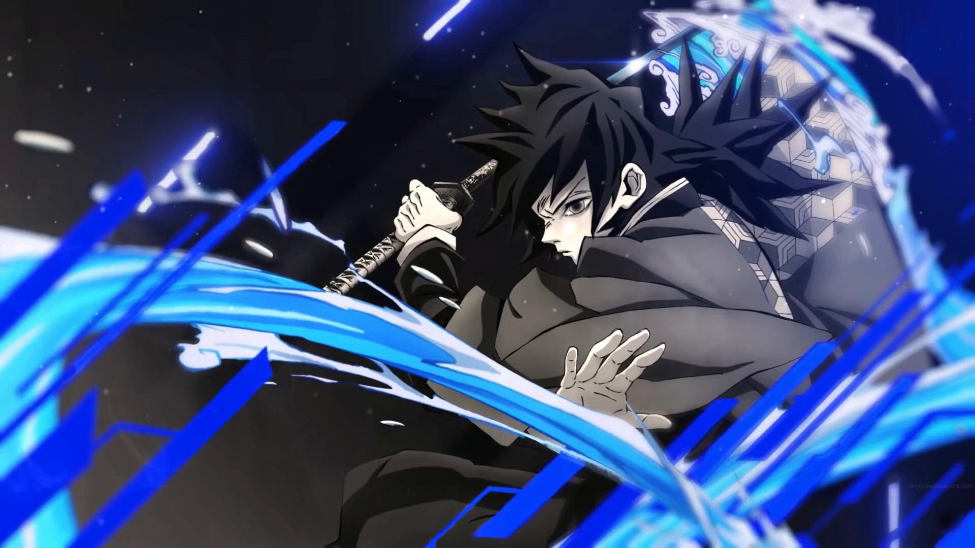 Giyu Tomioka: The Water Hashira of Demon Slayer Live Wallpaper
