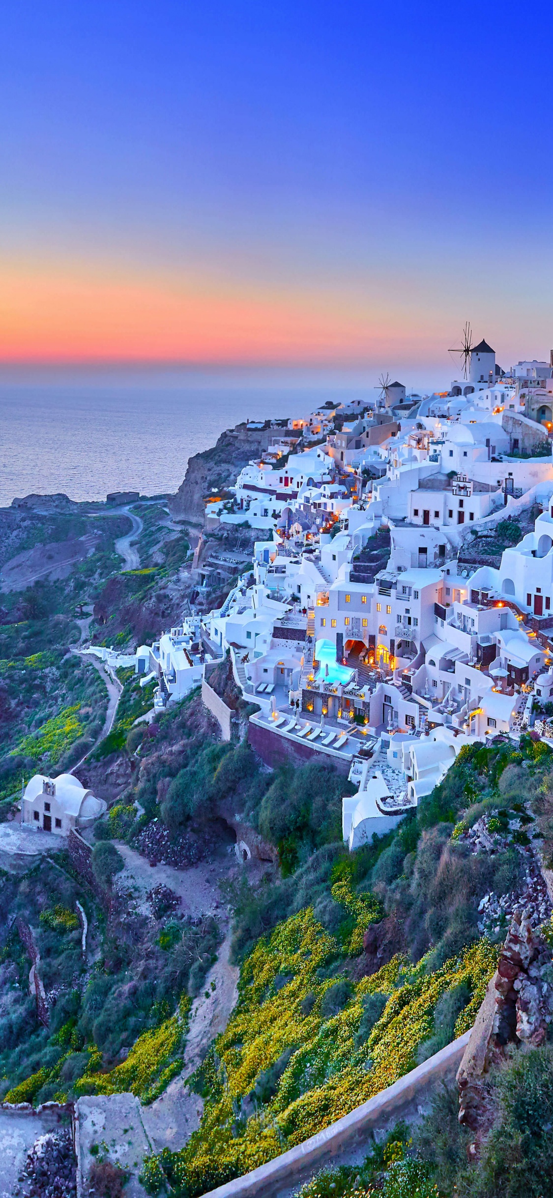 Santorini Island Wallpaper 4K, Thira