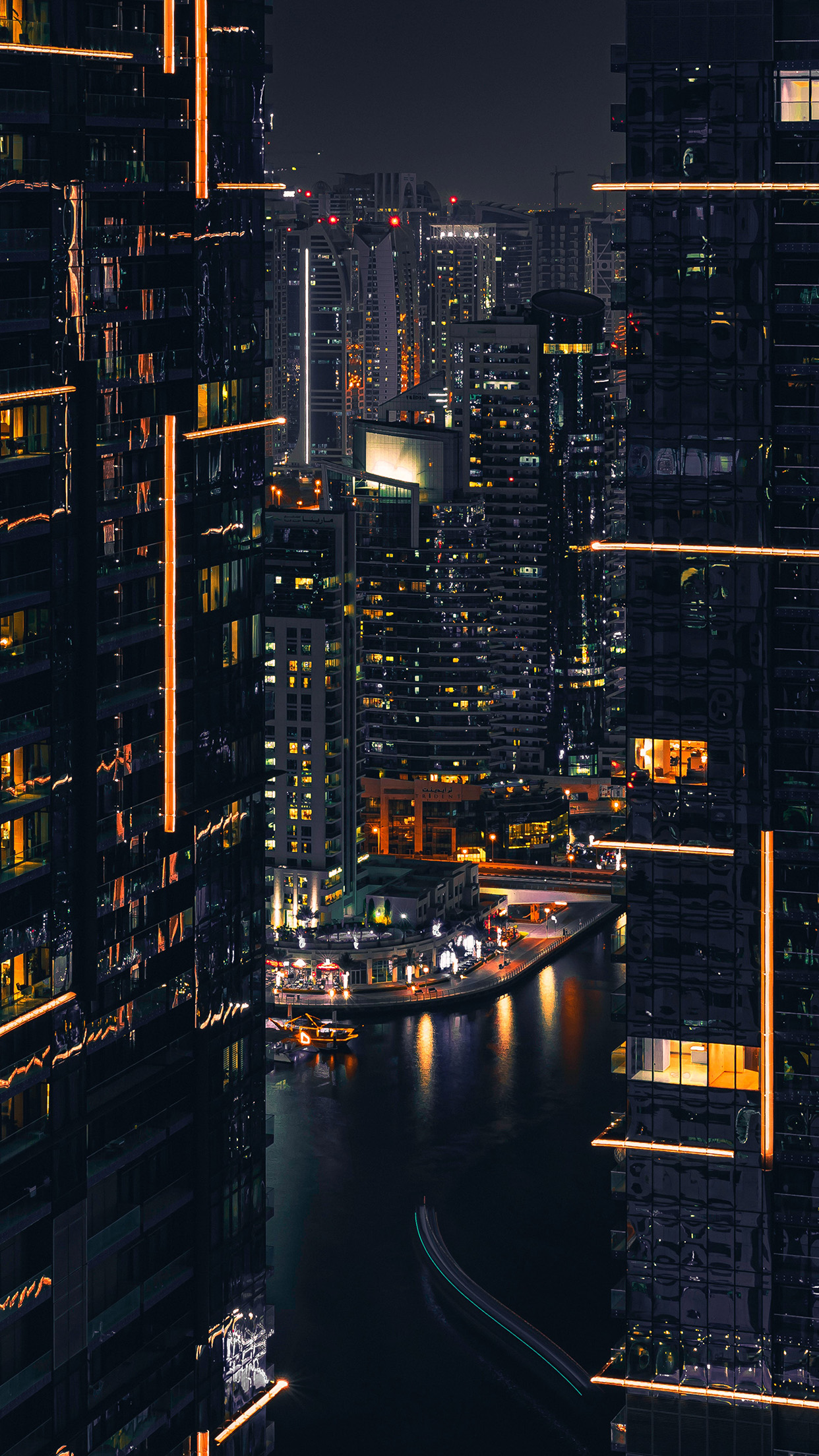 Nature City Night Building