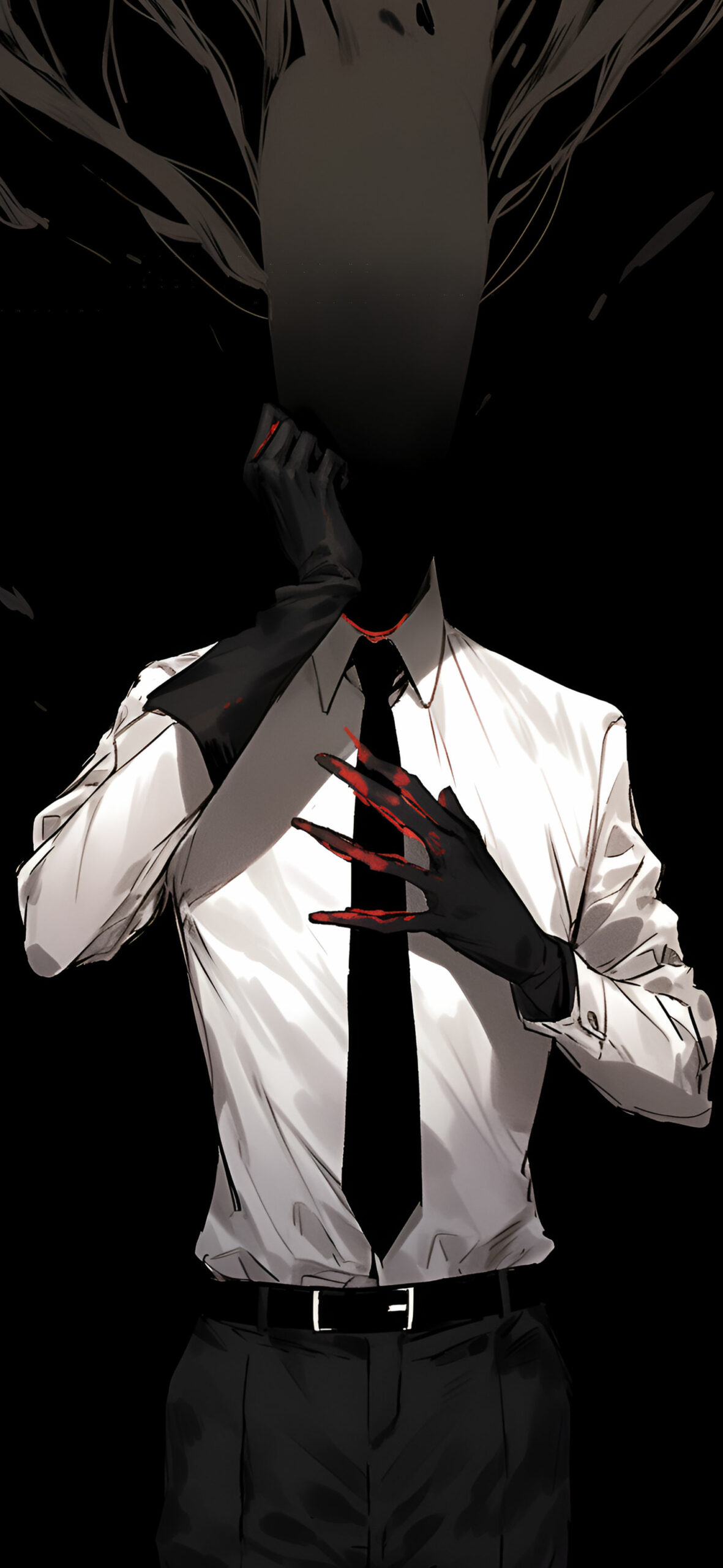 Aesthetic Slenderman Black Wallpaper