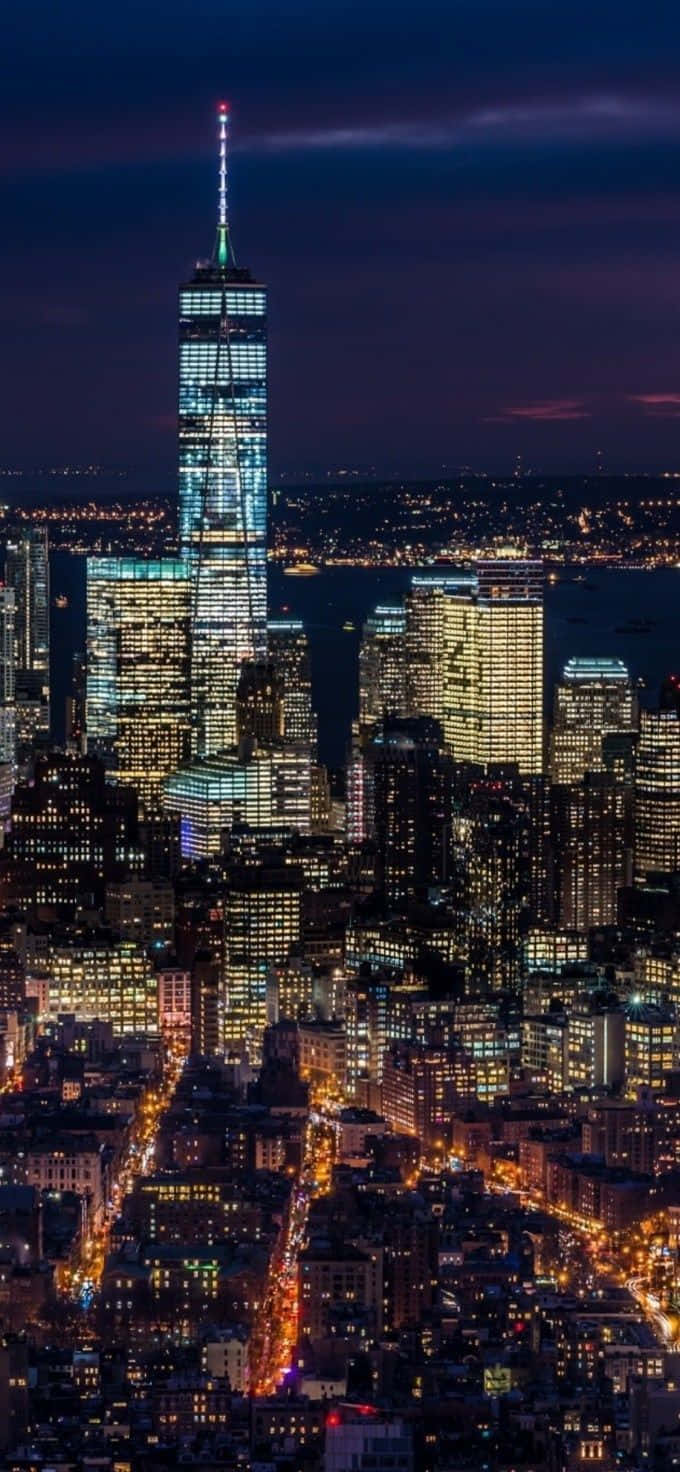 City Night Lights iPhone Wallpaper
