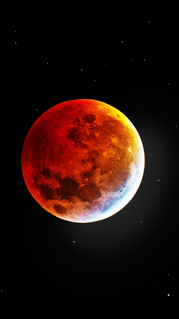 Download wallpaper 750x1334 blood moon