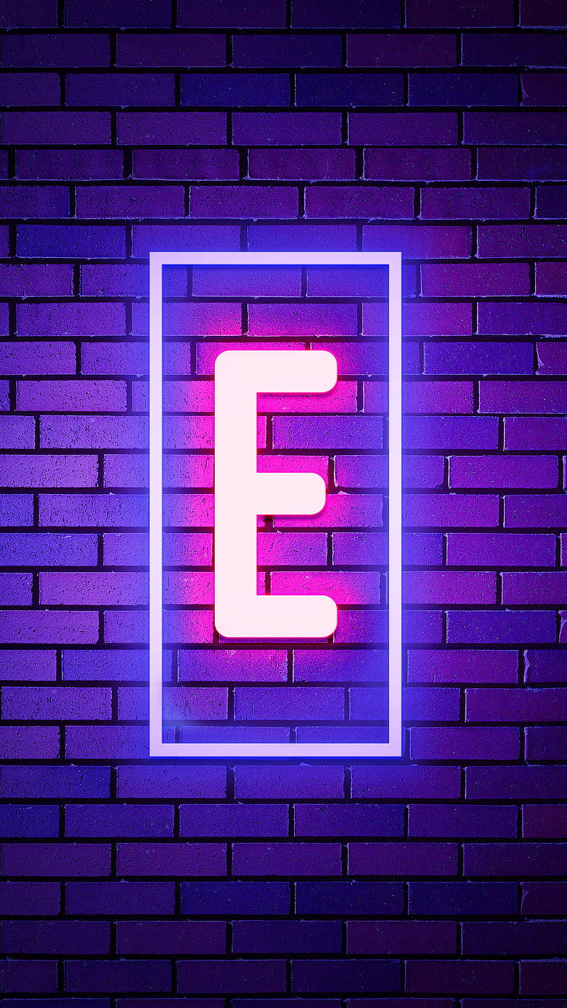 Download Letter E Neon Light Wallpaper