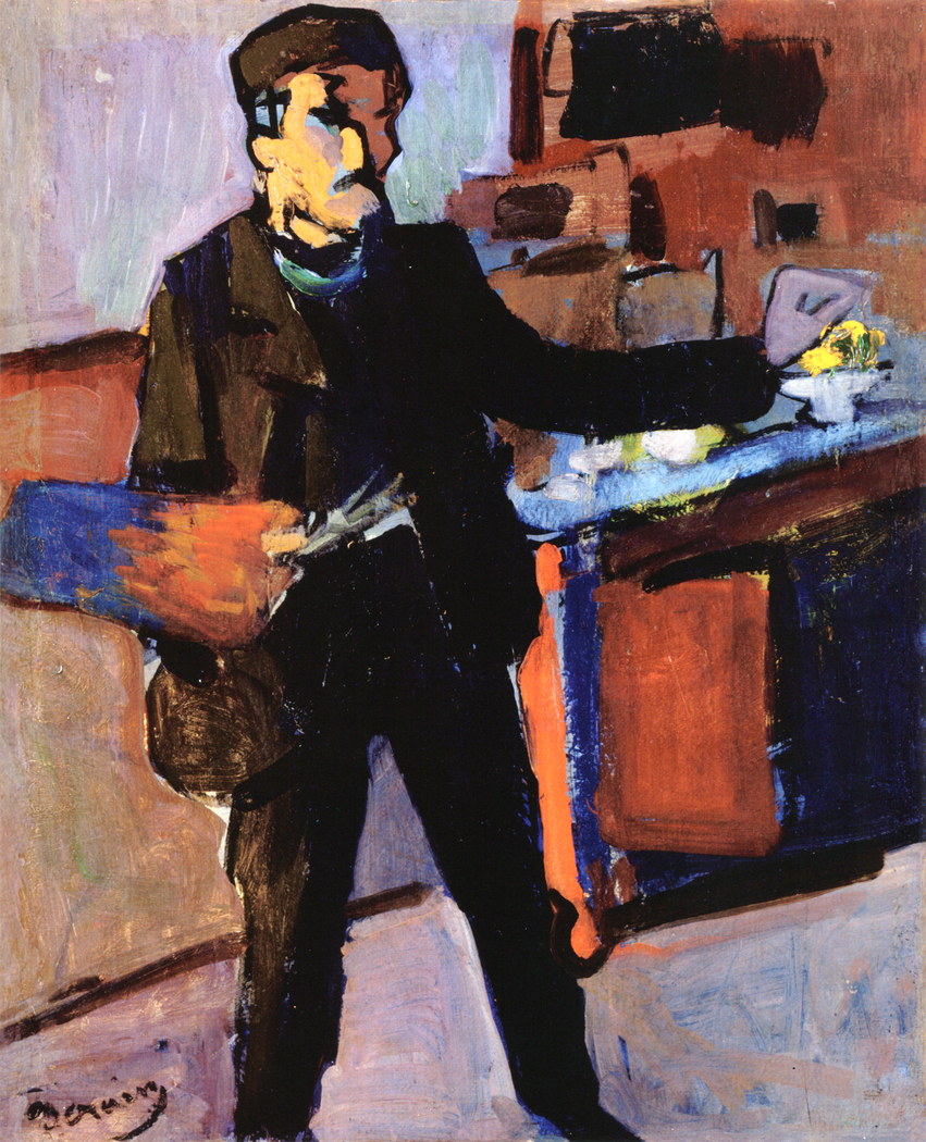 Self Portrait In Studio By André Derain