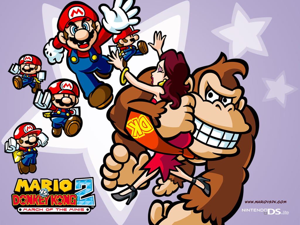 Wallpaper. Mario vs. Donkey Kong