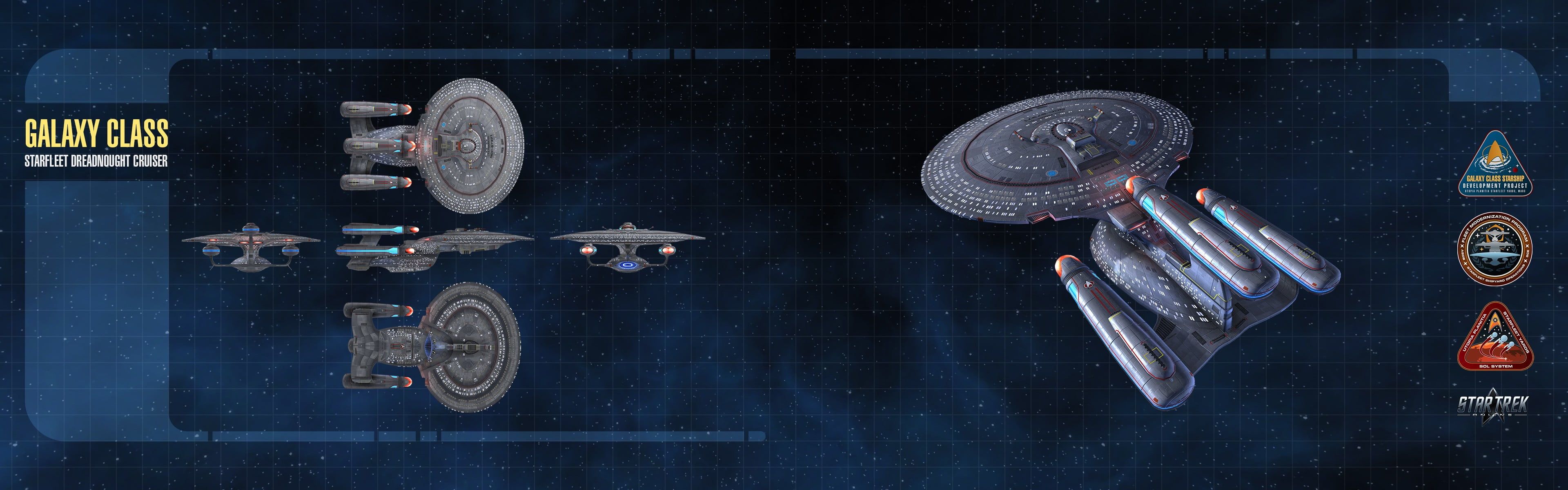 Galaxy Class illustration Star Trek
