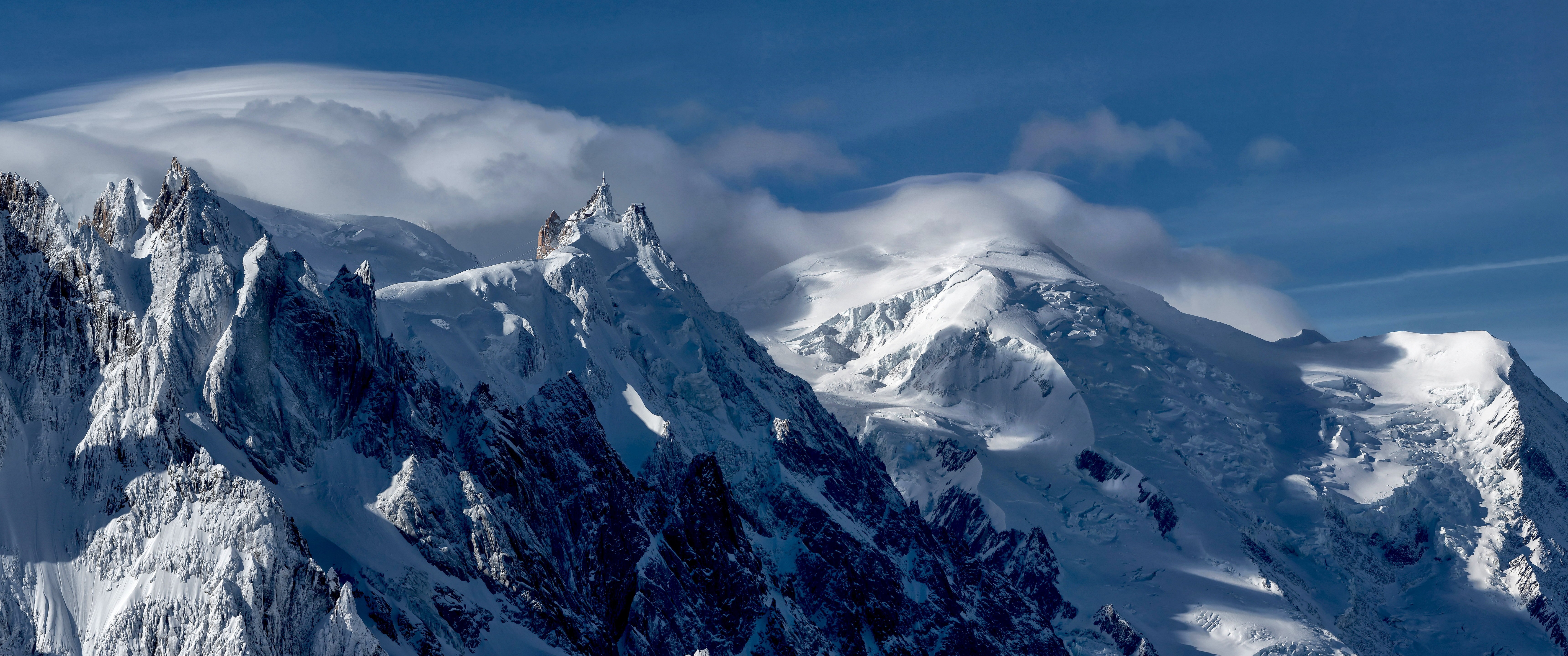 landscape, mountains, nature, snowy