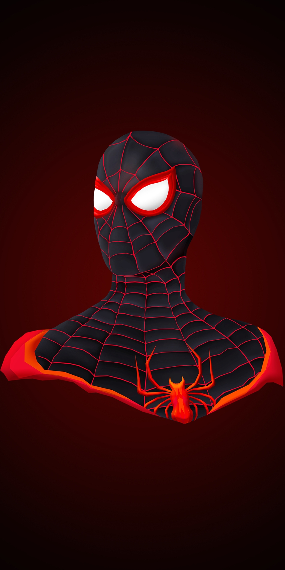 Black Comic Spider Man Phone Wallpaper