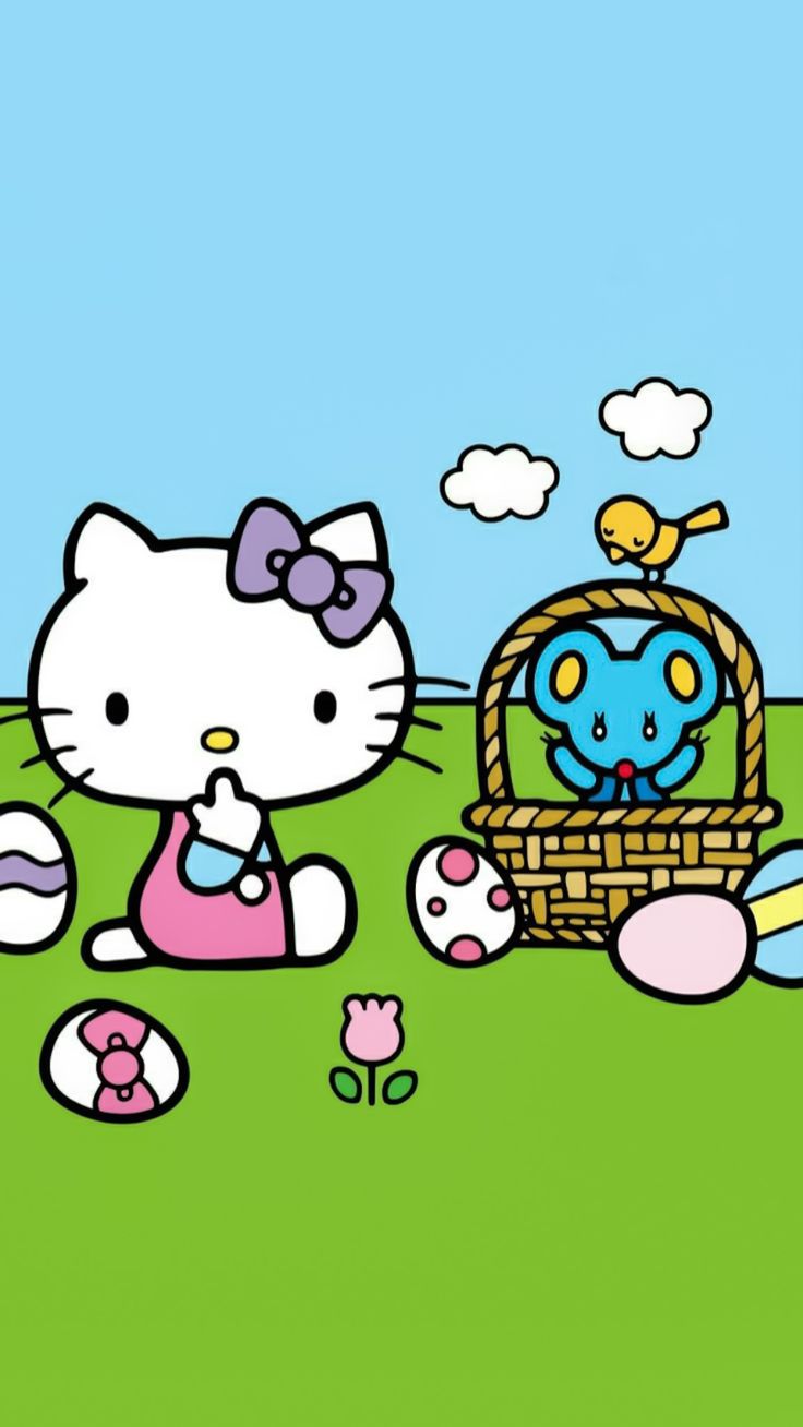 Hello kitty background, Hello kitty