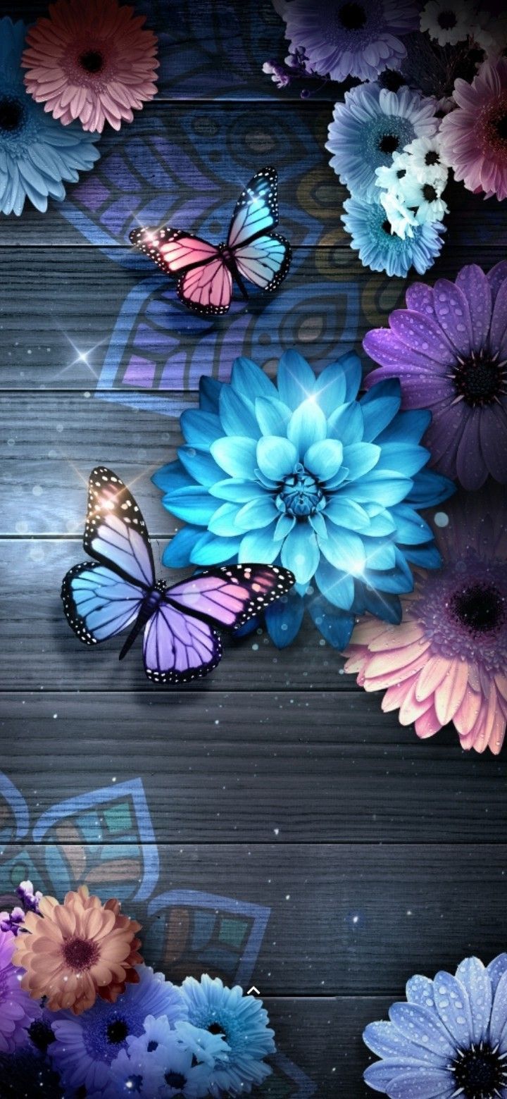 Wallpaper. Beautiful butterflies art