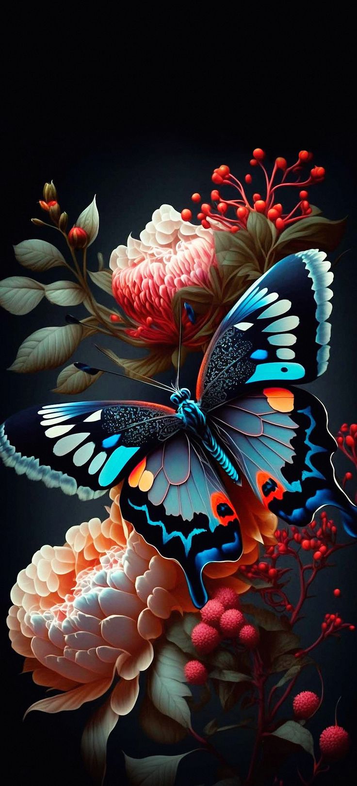 butterfly phone wallpaper. Flower
