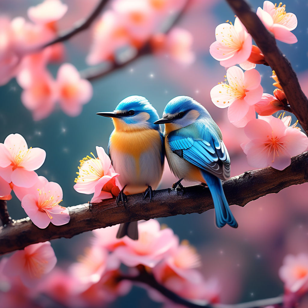 cute bird in love