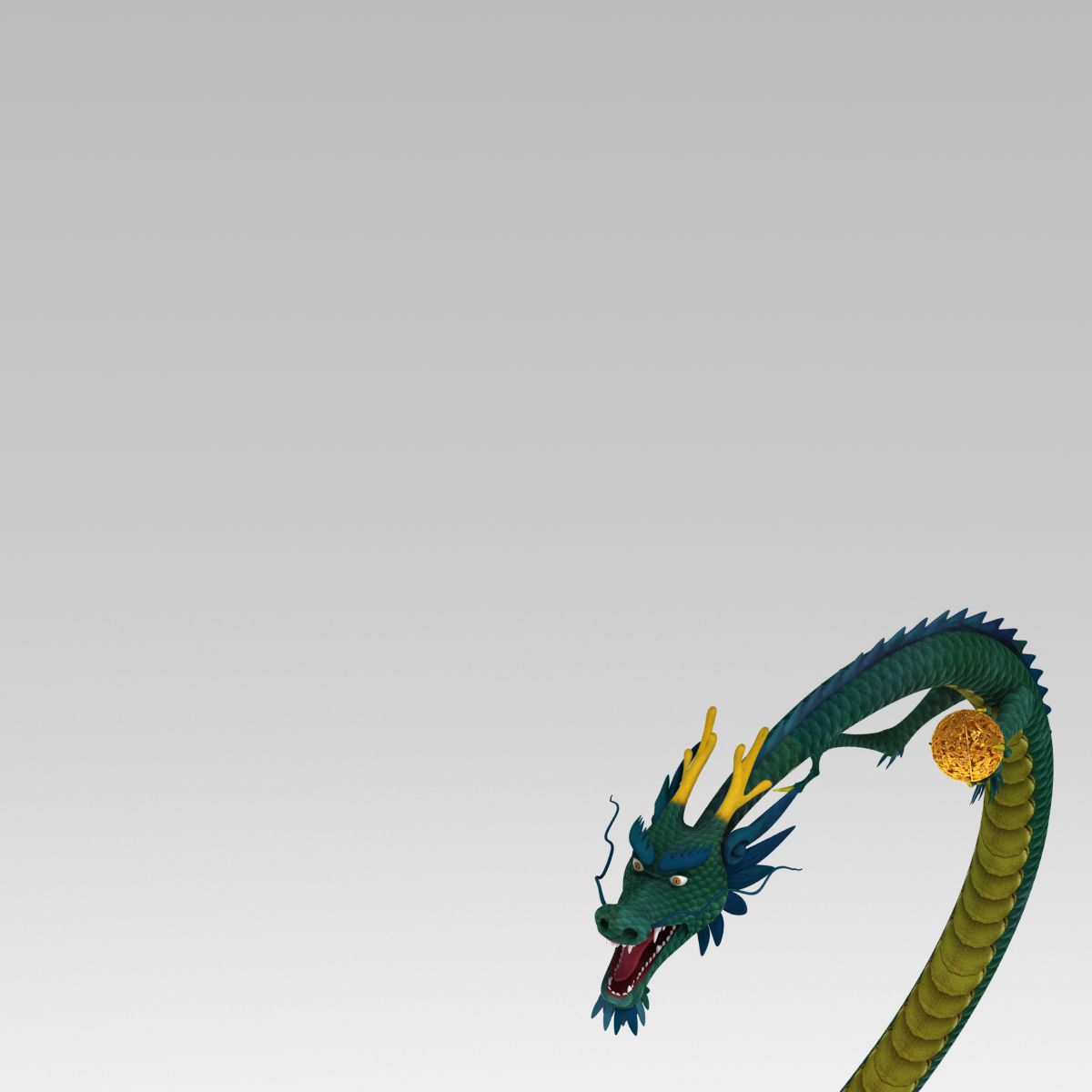 Chinese Dragon rigged 3D Model $25