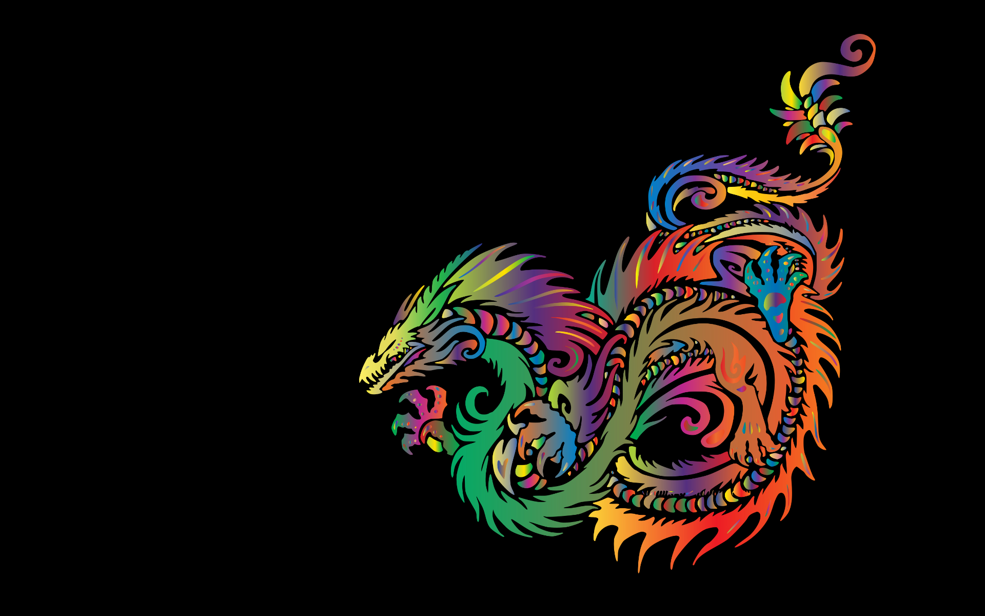Fantasy, Dragon, Tribal, Minimalist