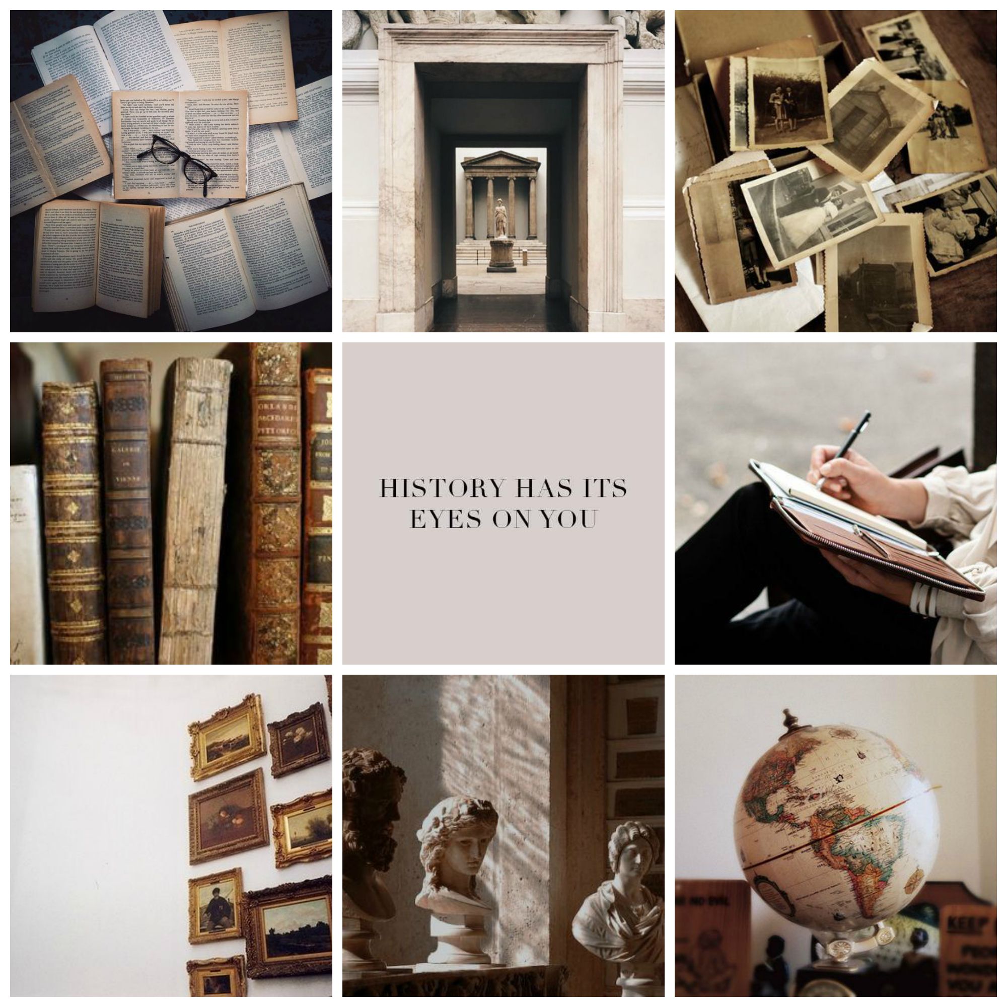 History wallpaper, Aesthetic collage
