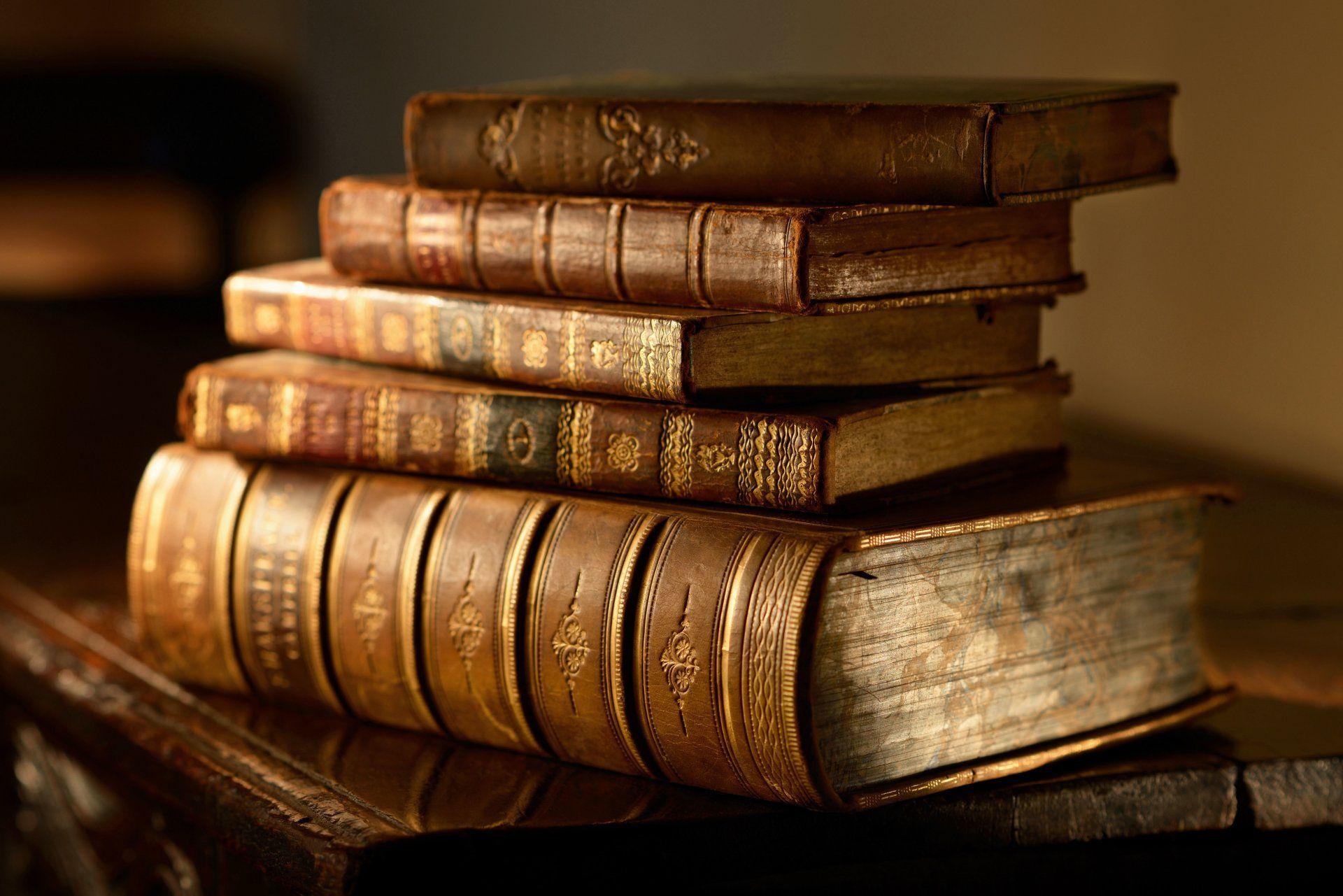 Antique Books Wallpaper Free