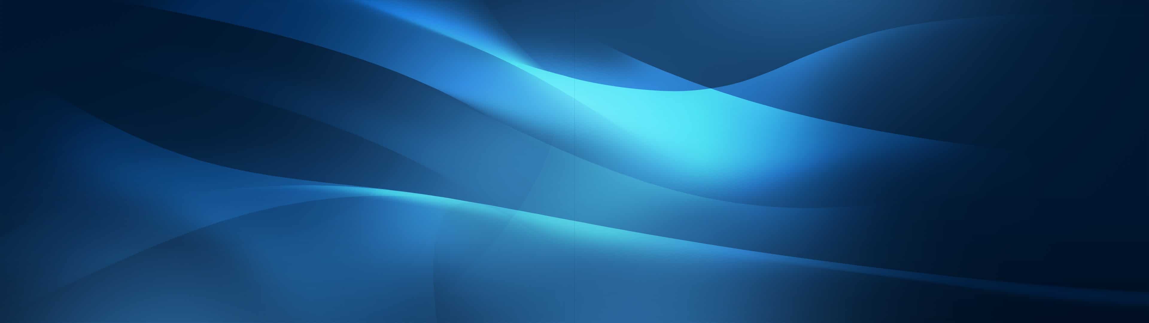 Blue Wave Dual Monitor Wallpaper