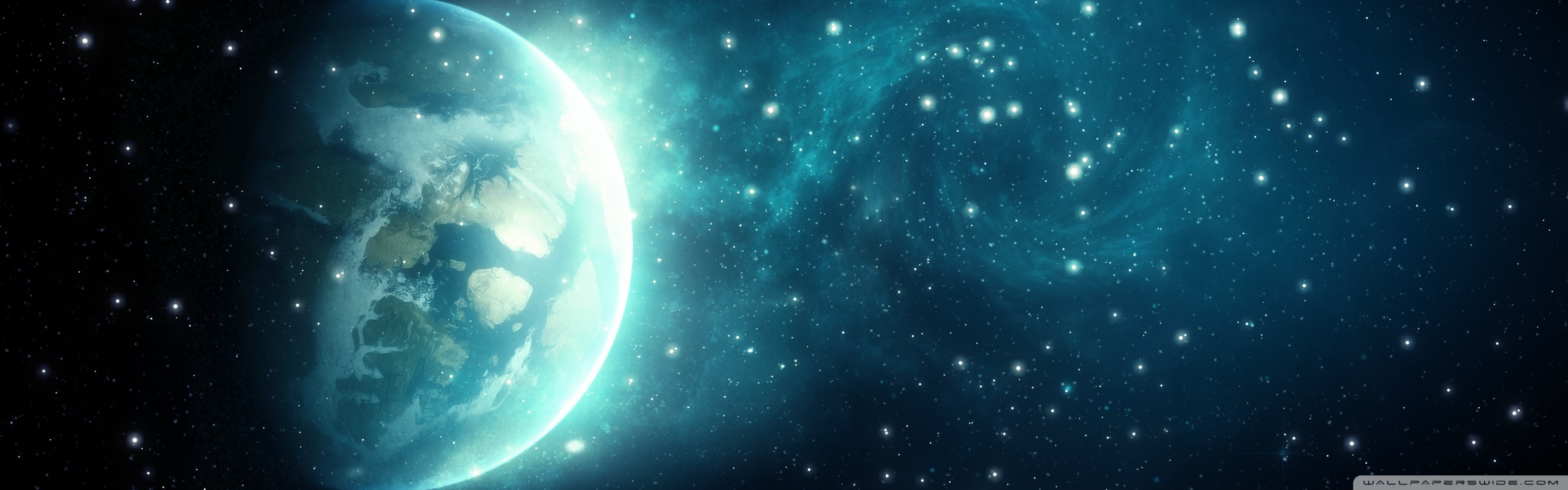 Blue Galaxy Ultra HD Desktop Background