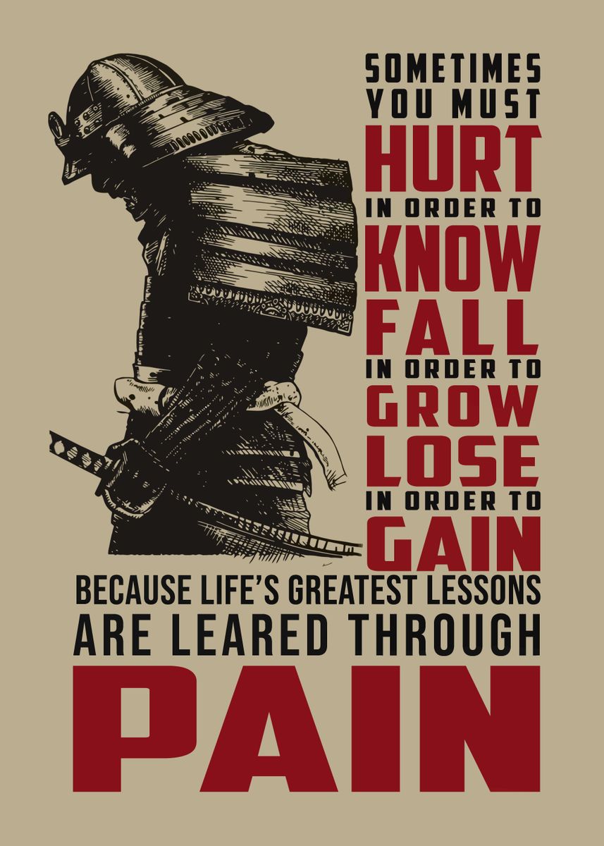 Samurai quotes' Poster, picture, metal