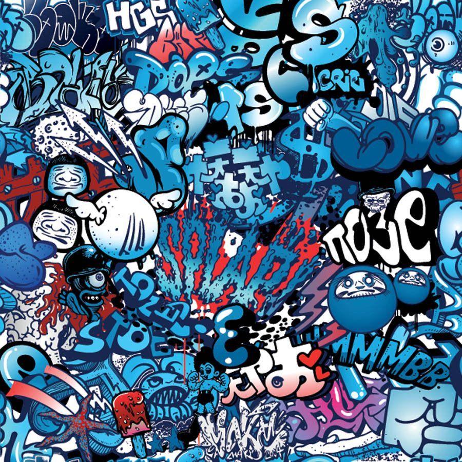 Blue Graffiti Wallpaper Free