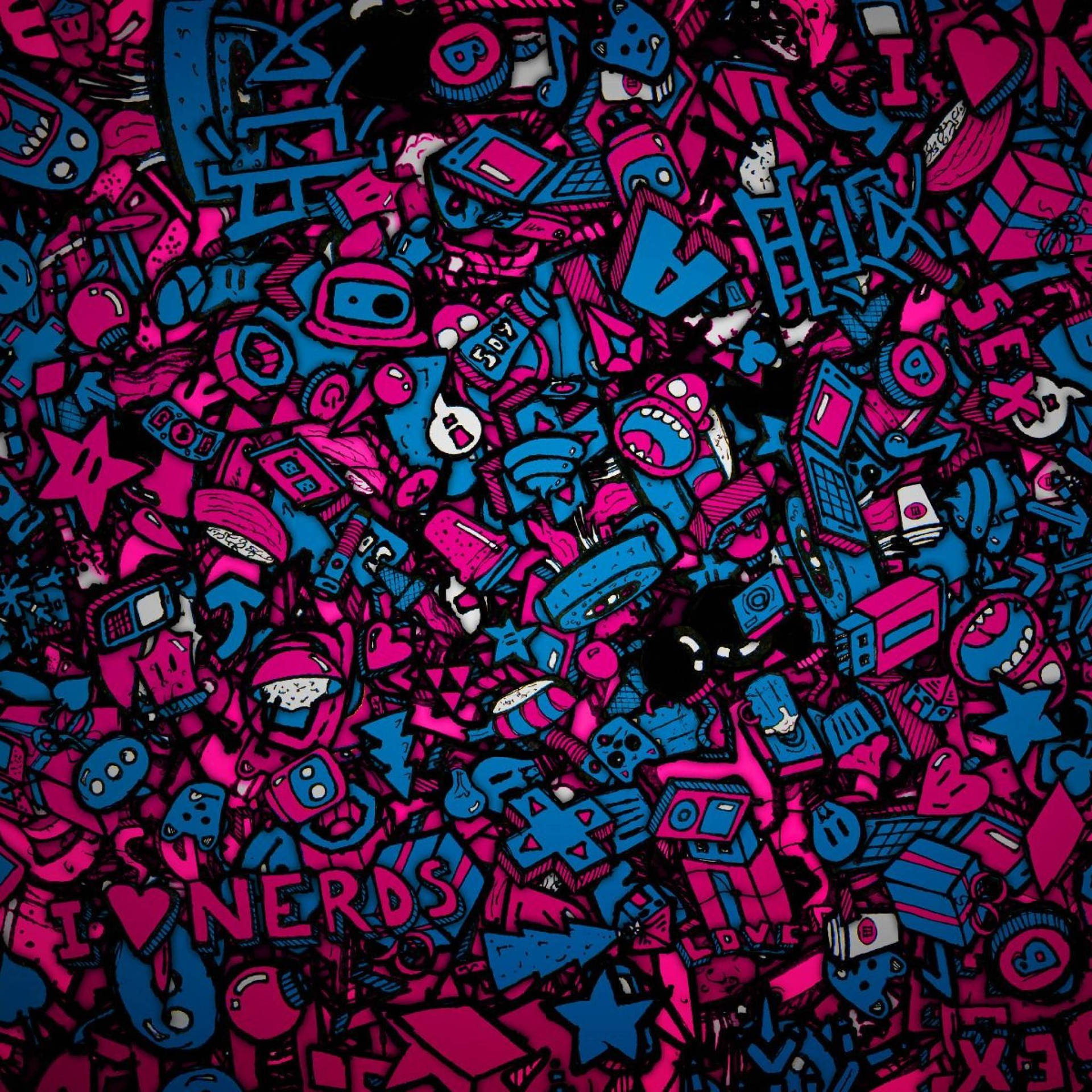 Pink Graffiti Free iPad Wallpaper
