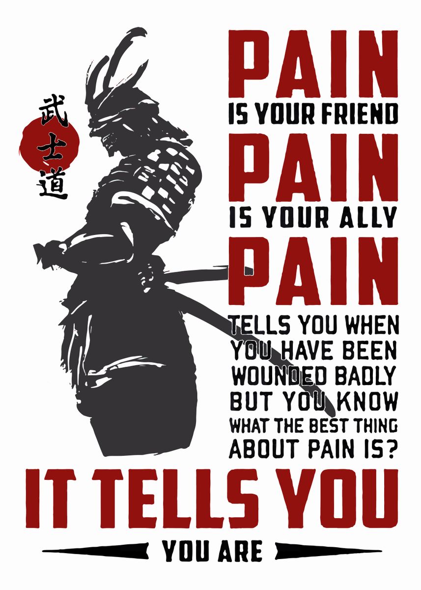 Samurai Quote' Poster, picture, metal