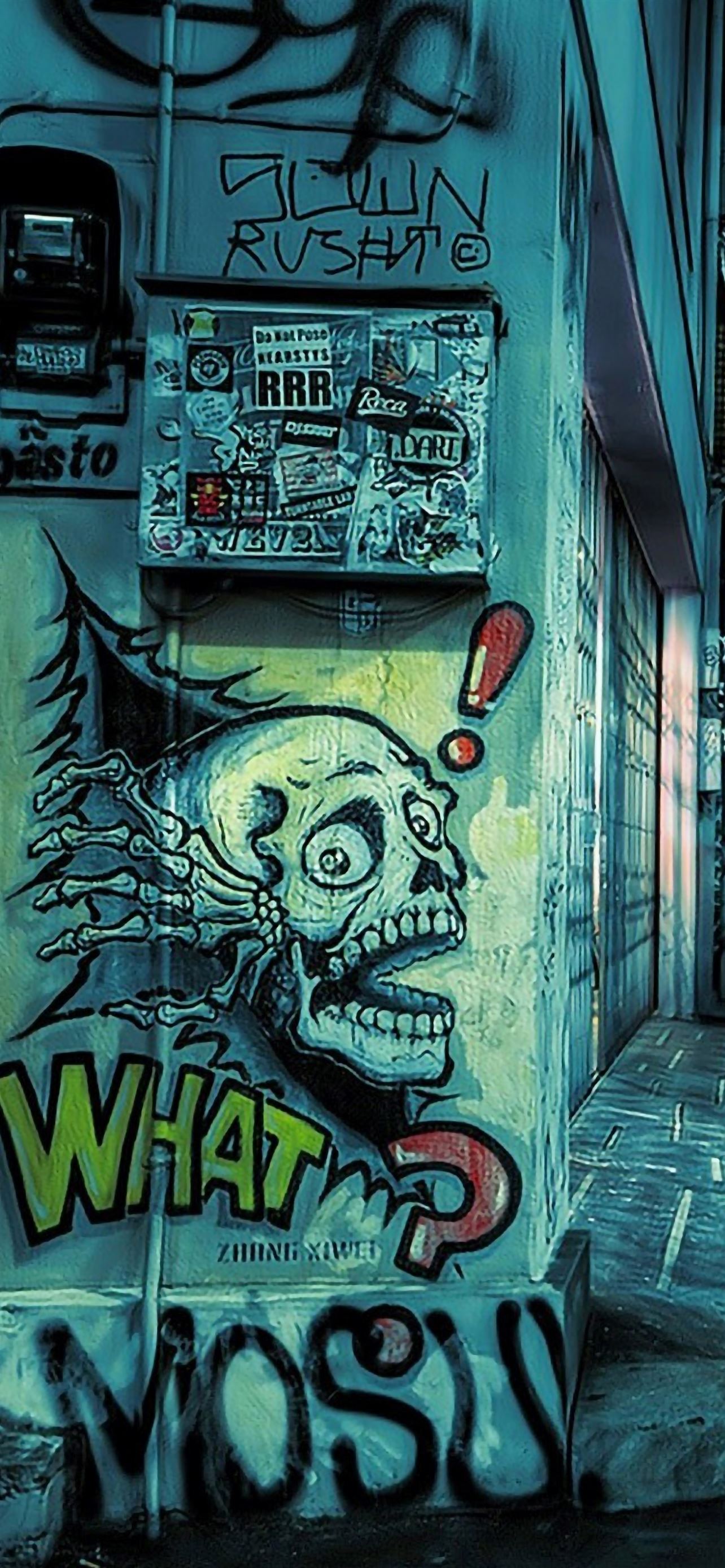 Graffiti street iPhone Wallpaper Free
