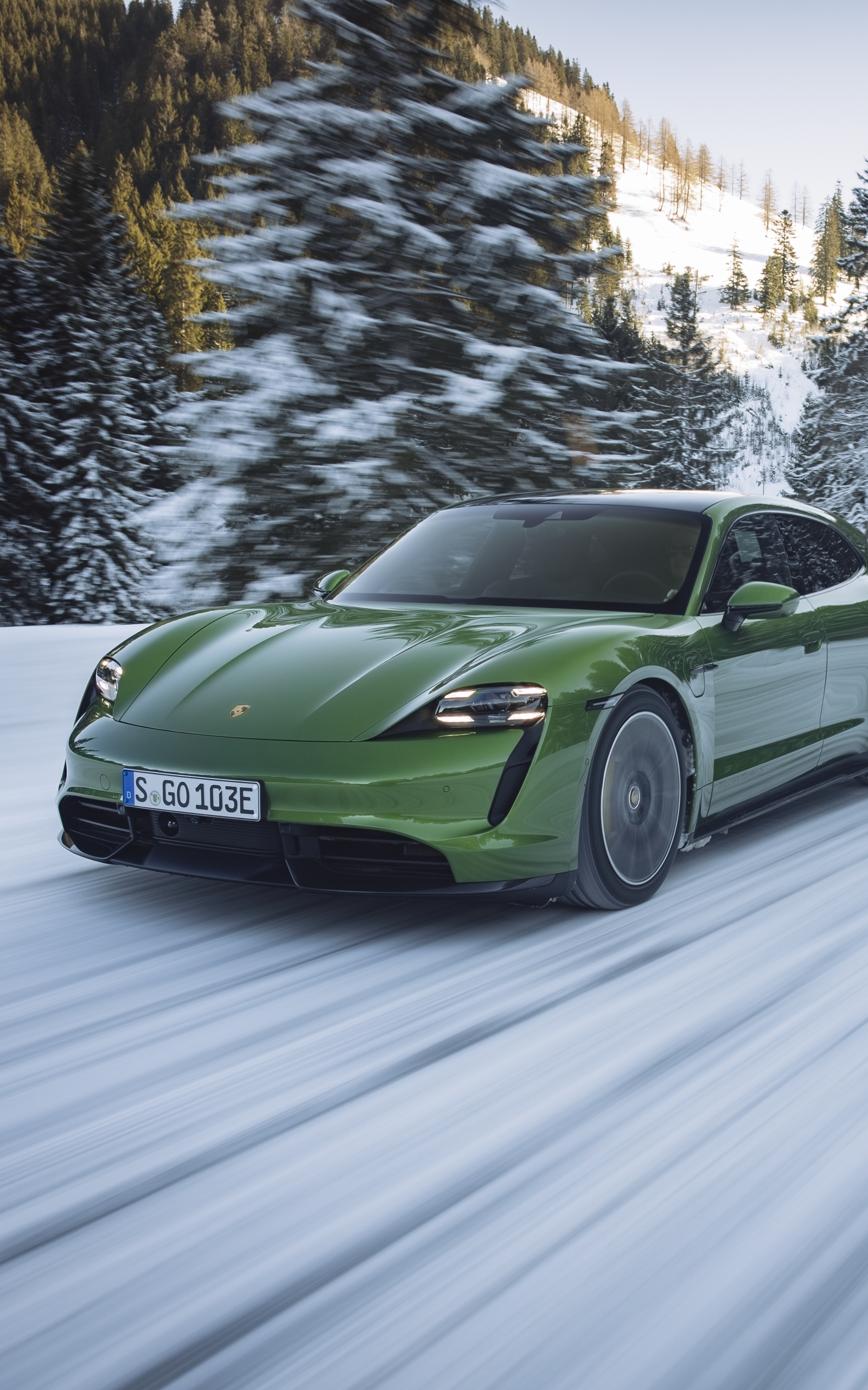Porsche Taycan Turbo S Phone Wallpaper