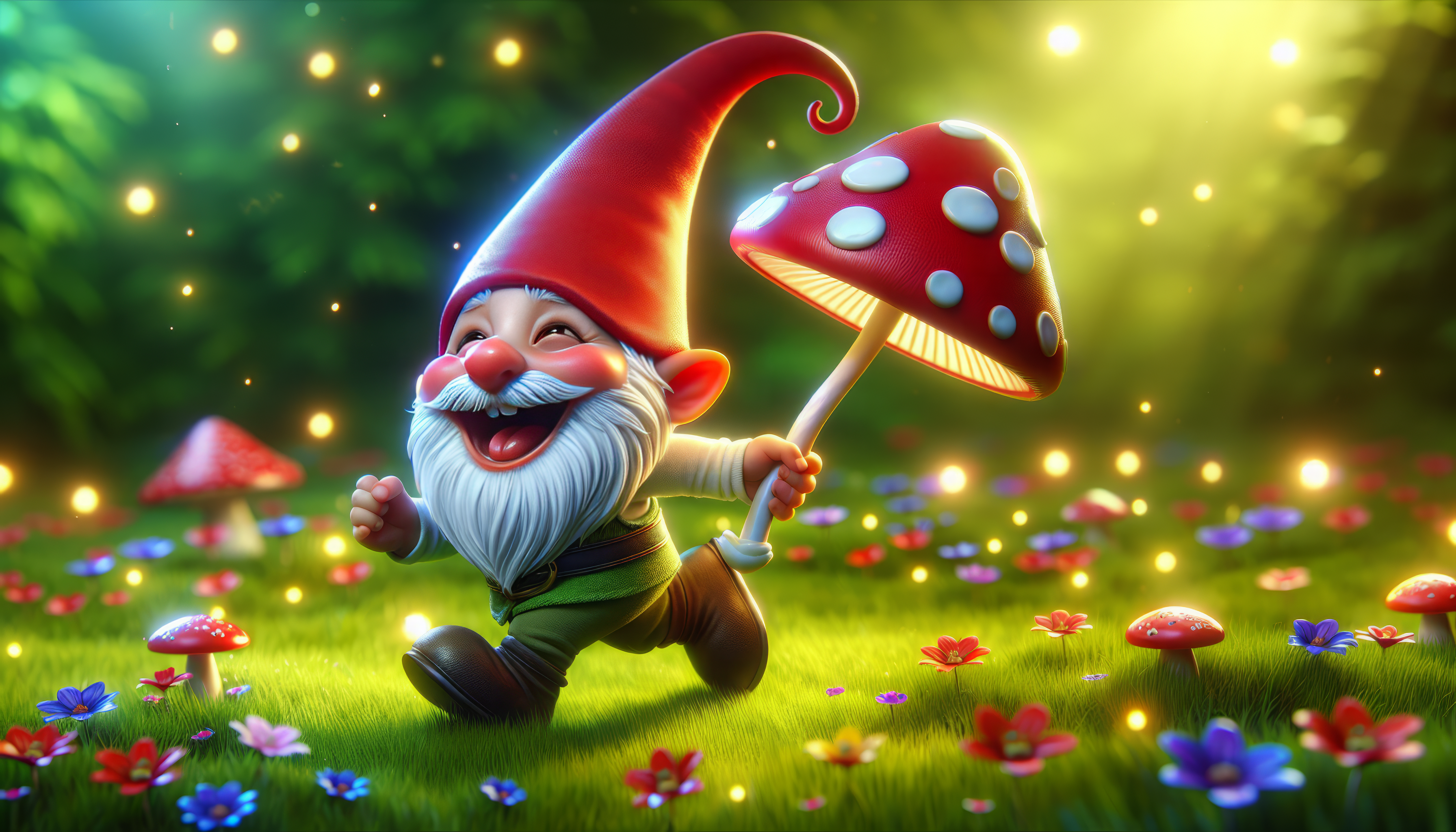 Enchanted Garden Gnome HD Wallpaper
