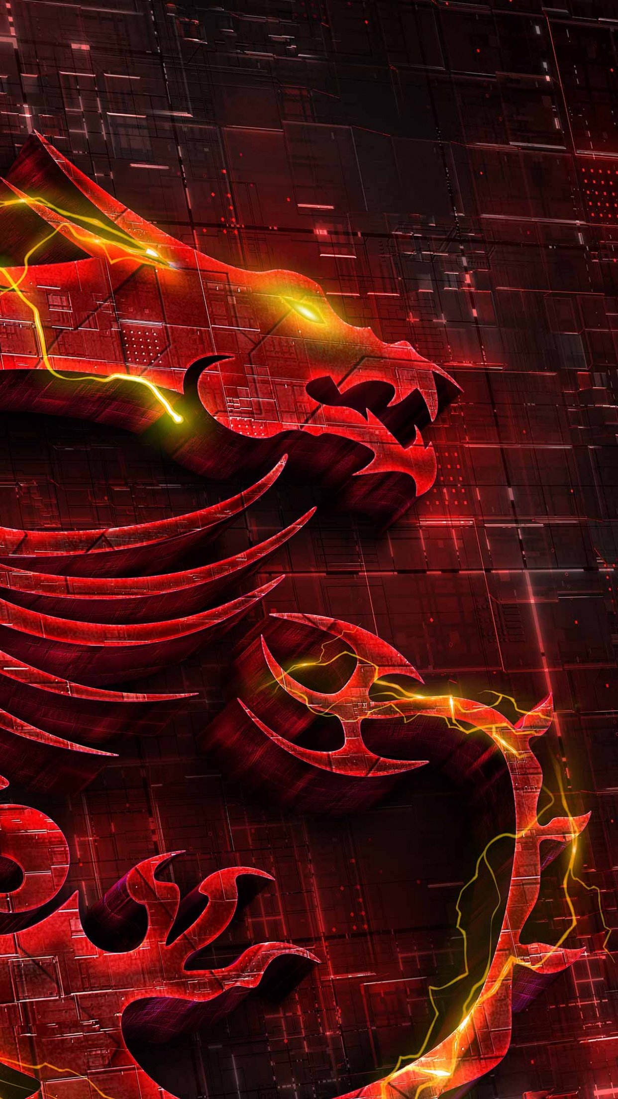 MSI Gaming Wallpaper 4K, Dragon, Fire