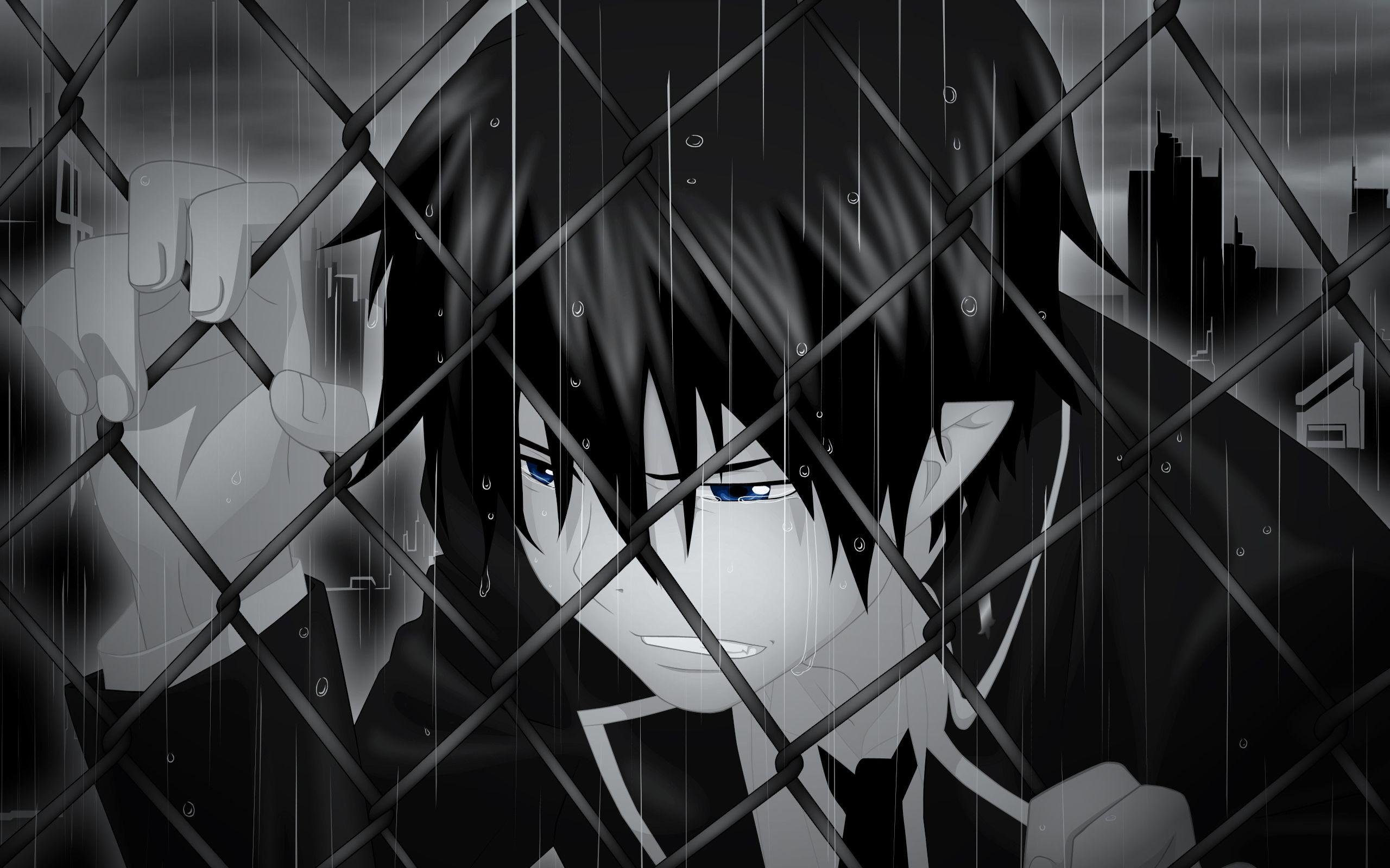 Anime Boy Sad HD Desktop Wallpaper