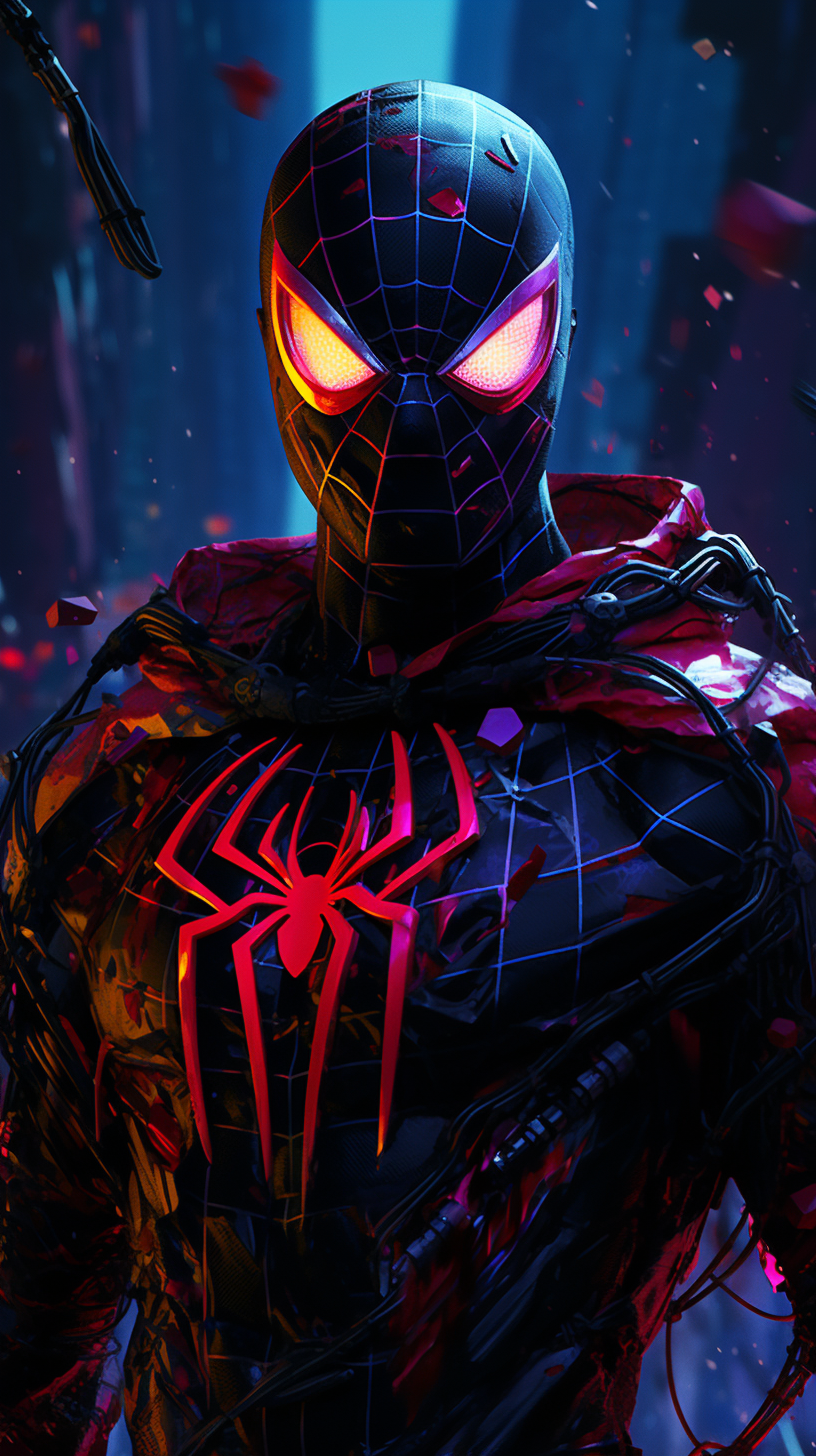 miles morales spiderman, 4k, phone