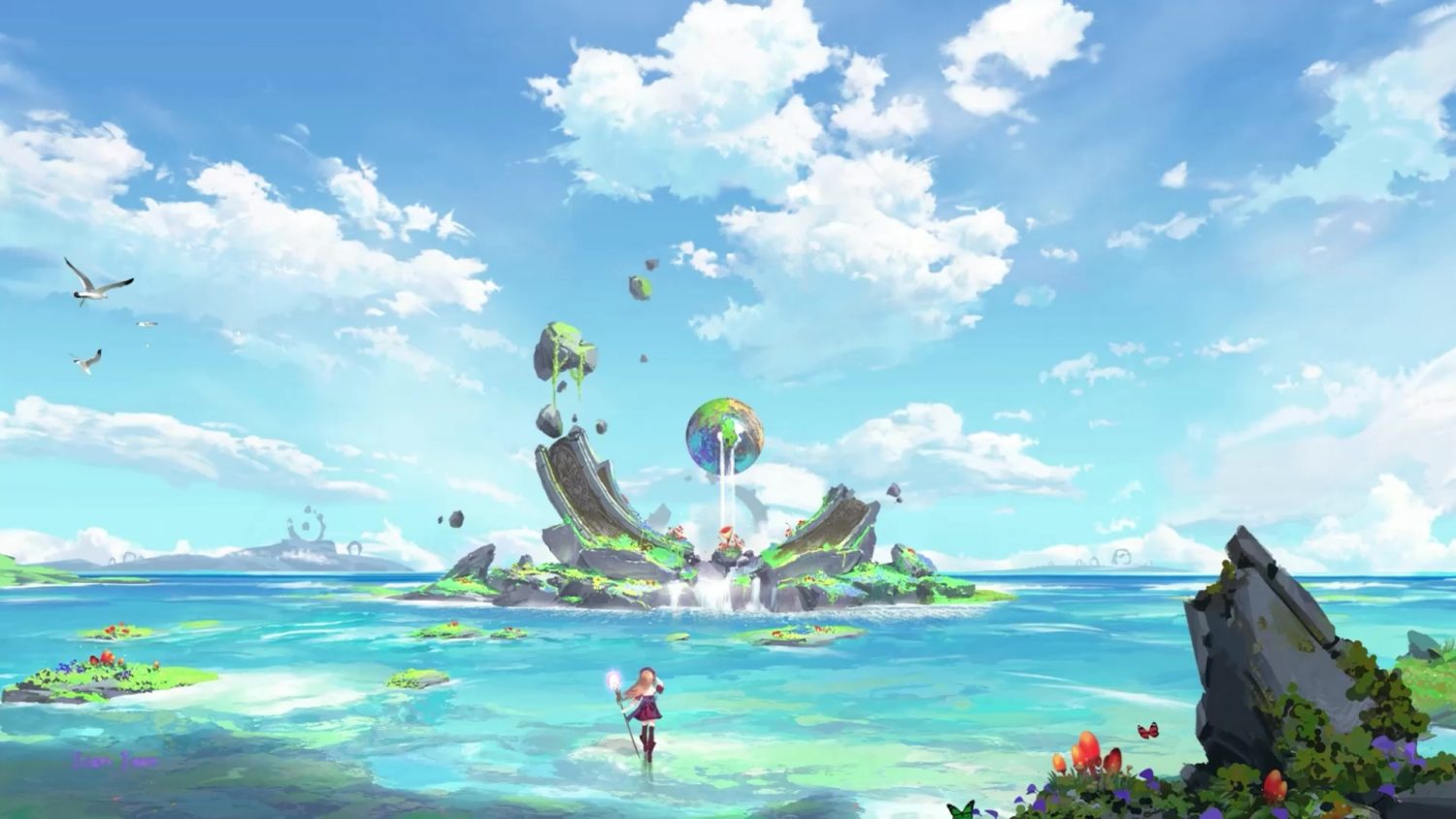 Fantasy Island Ruins Live Wallpaper